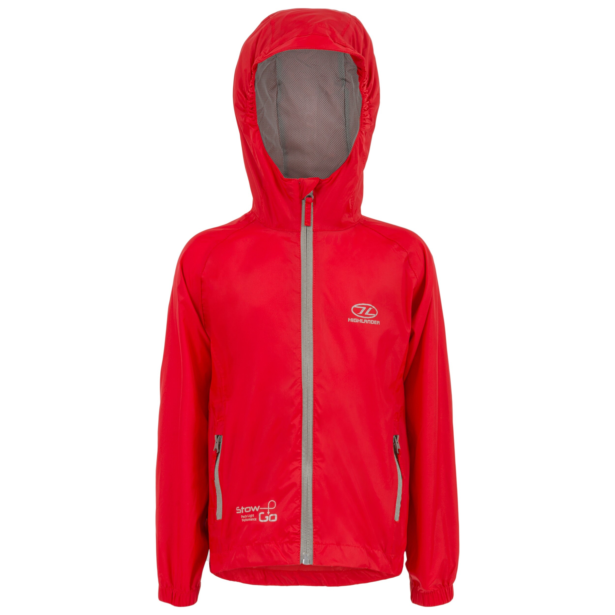 Highlander Outdoor Stow & Go Waterproof Children's Jacket - Red