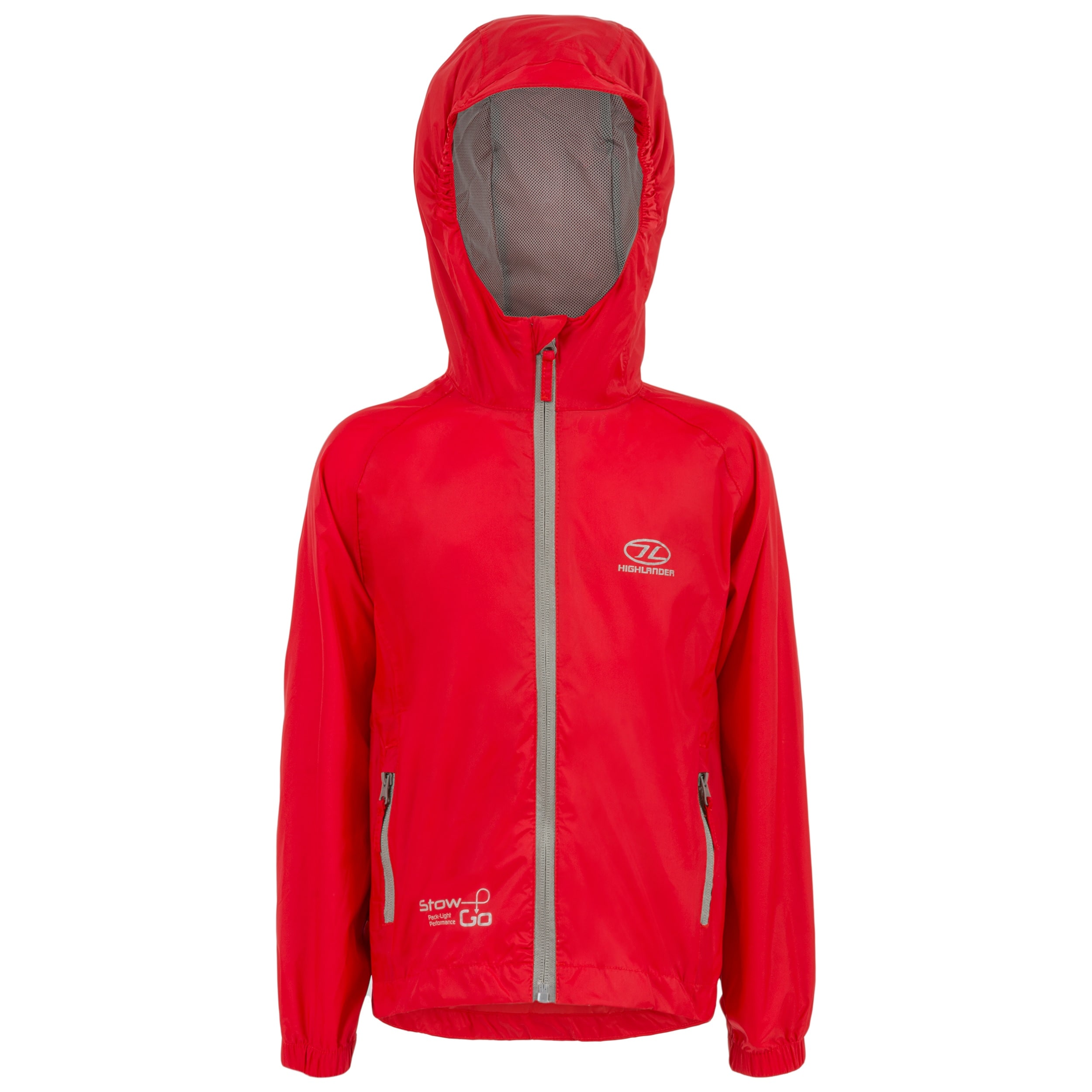 Highlander Outdoor Stow & Go Waterproof Children's Jacket - Red