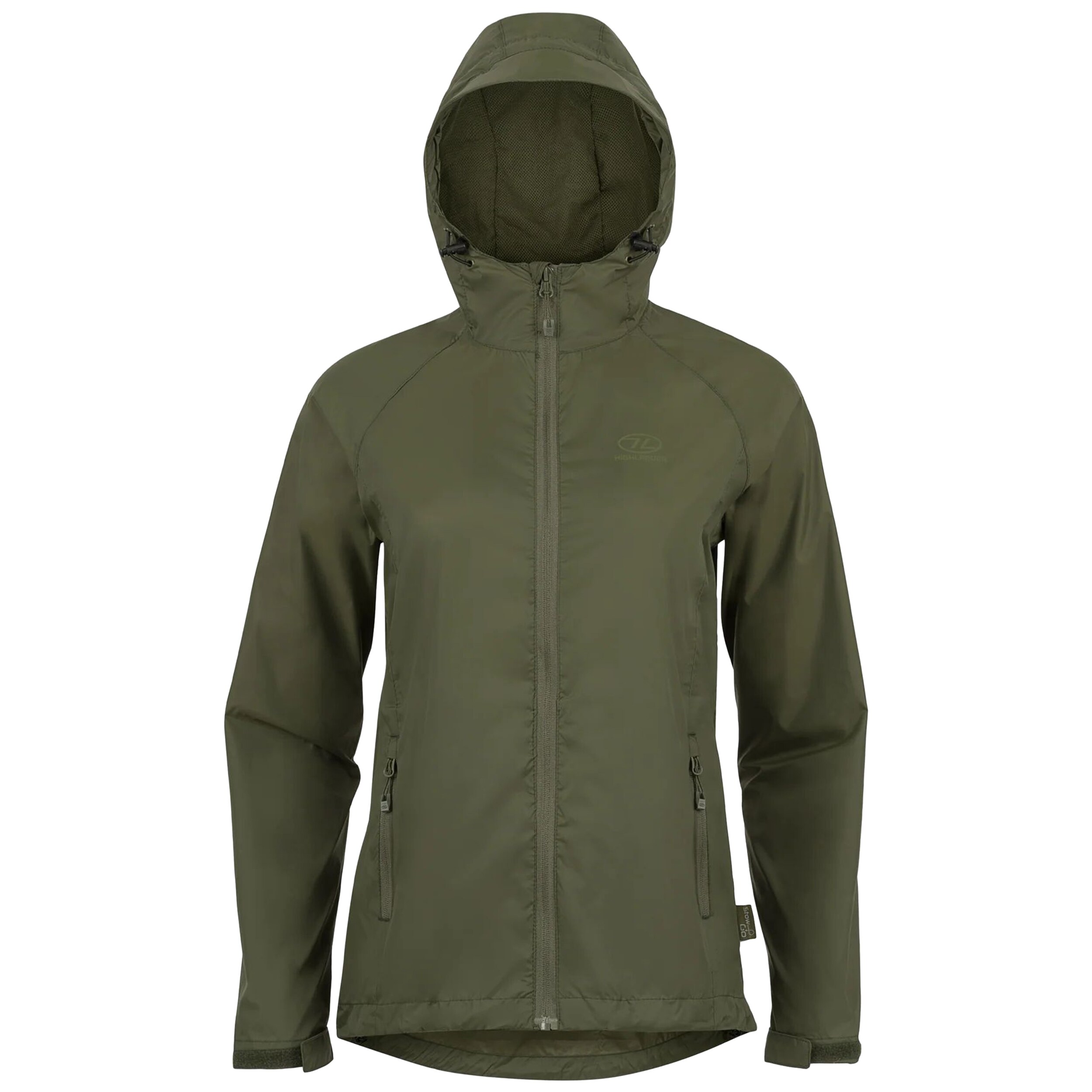 Highlander Outdoor Stow & Go Pack Away Women's Jacket - Olive Green