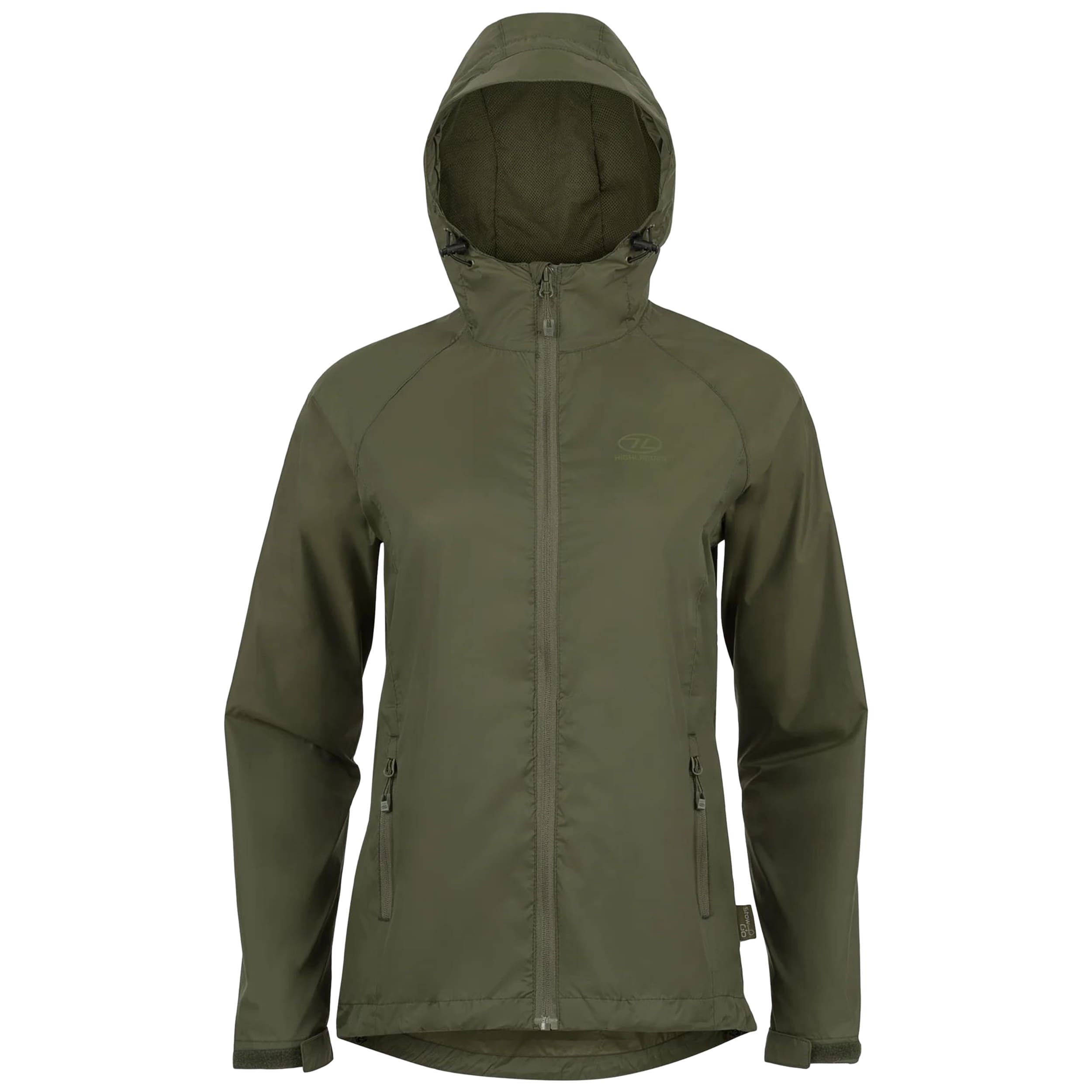 Highlander Outdoor Stow & Go Pack Away Women's Jacket - Olive Green