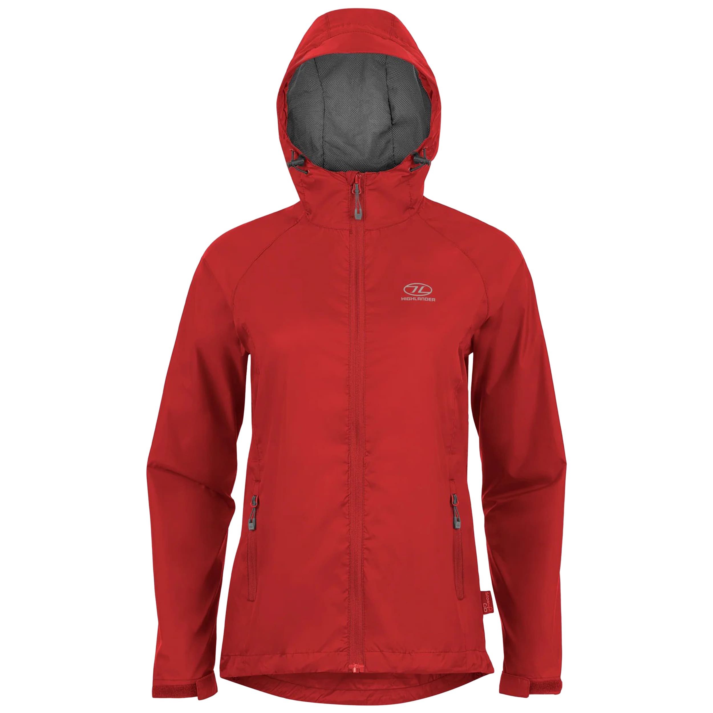 Highlander Outdoor Stow & Go Pack Away Women's Jacket - Red