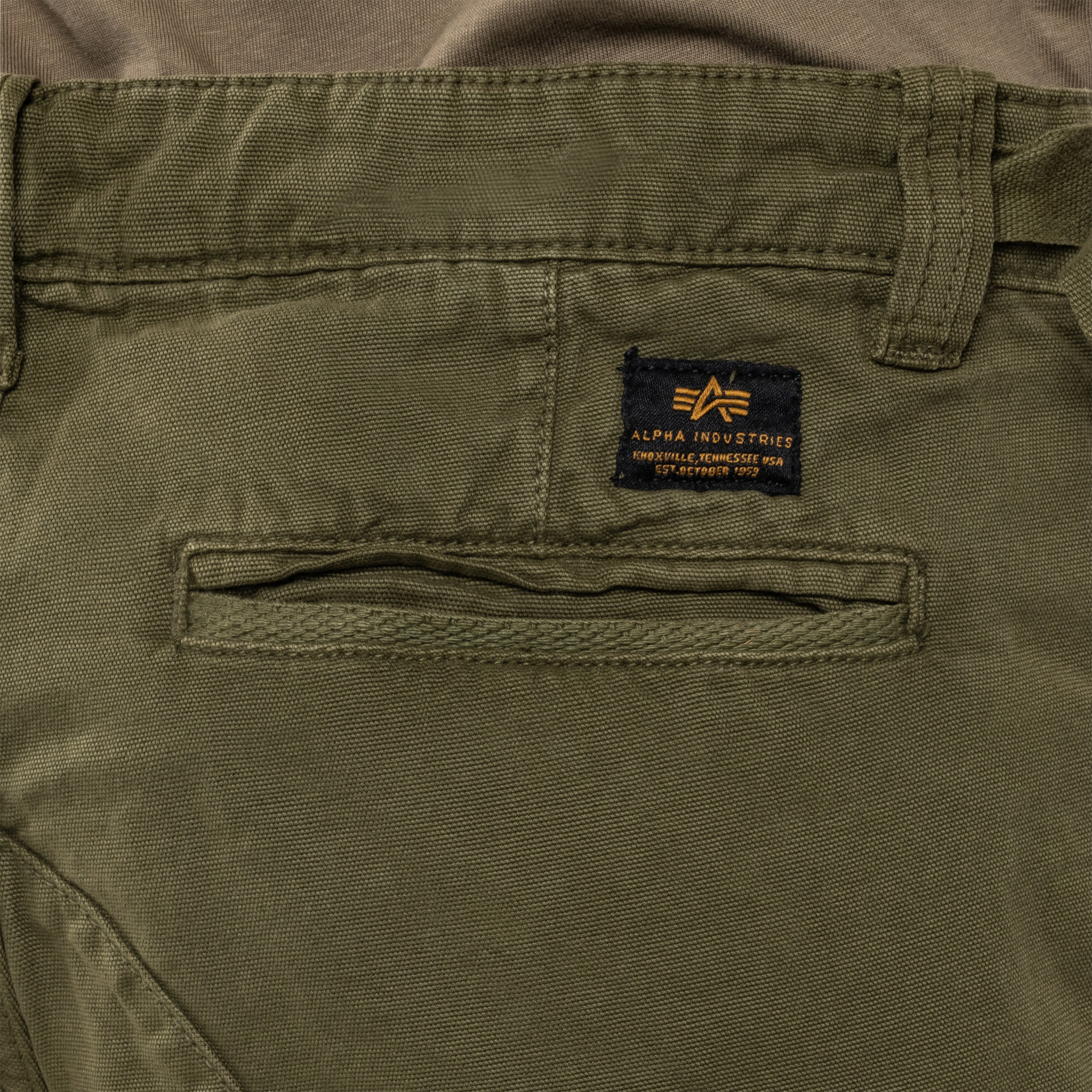 Alpha Industries Canvas Cargo Shorts - Dark Olive