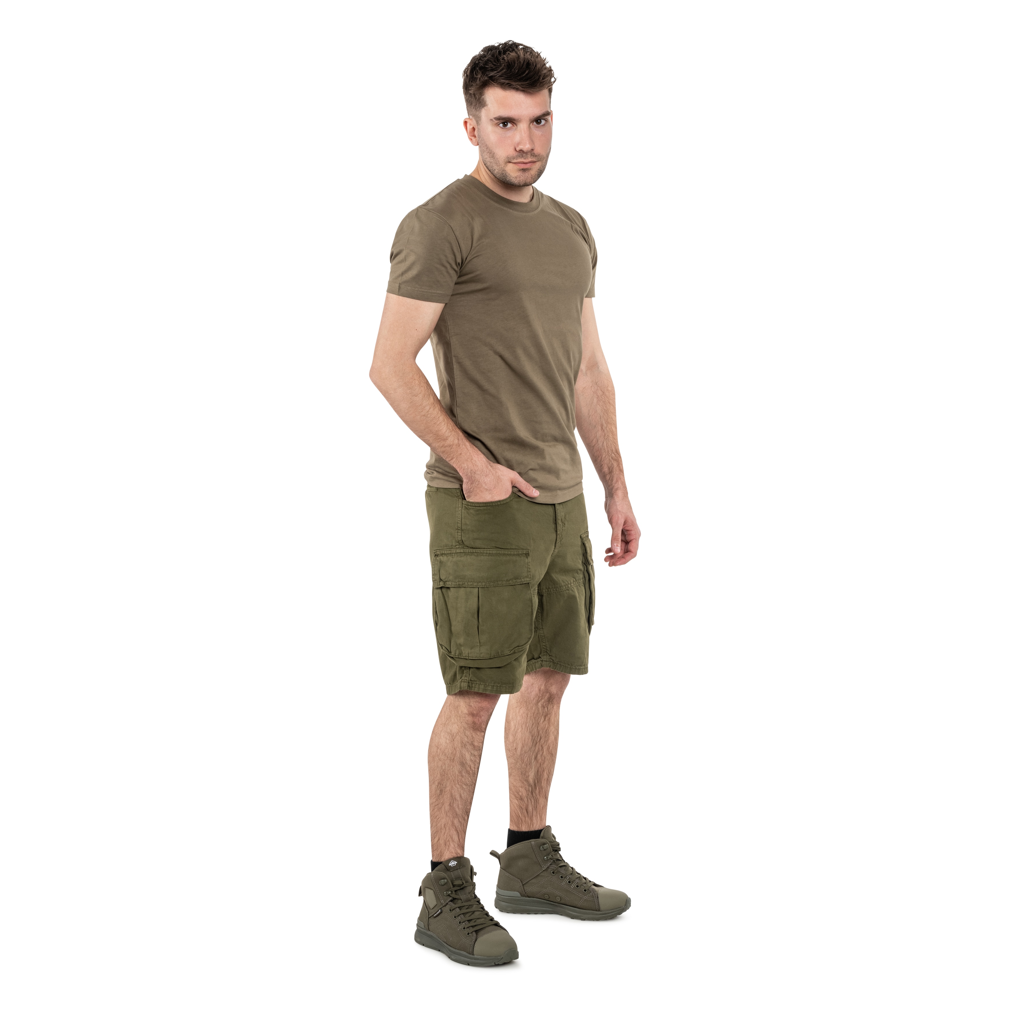 Alpha Industries Canvas Cargo Shorts - Dark Olive