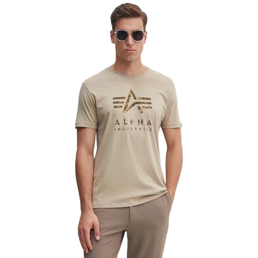 Alpha Industries Camo Puff Print T-shirt - Vintage Sand