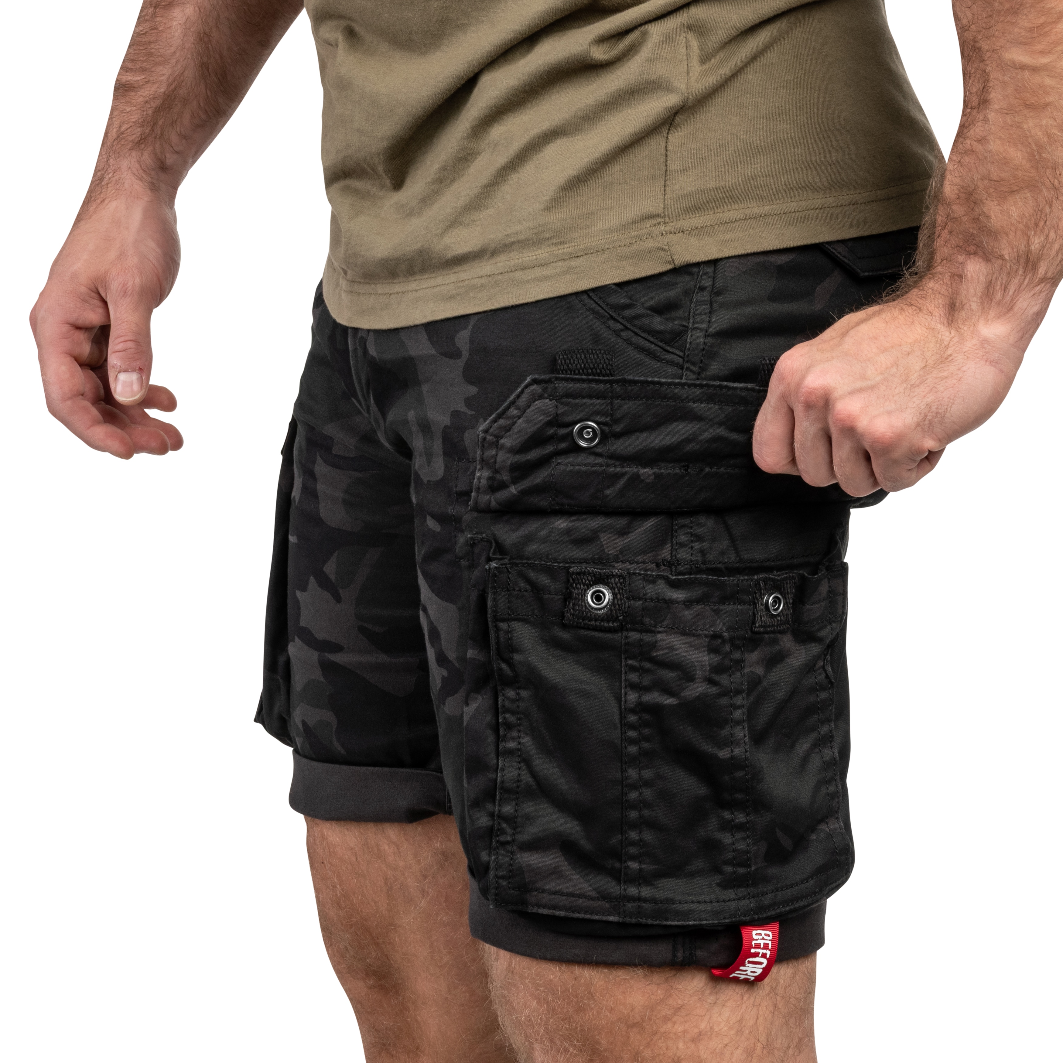 Alpha Industries Crew Short - Black Camo