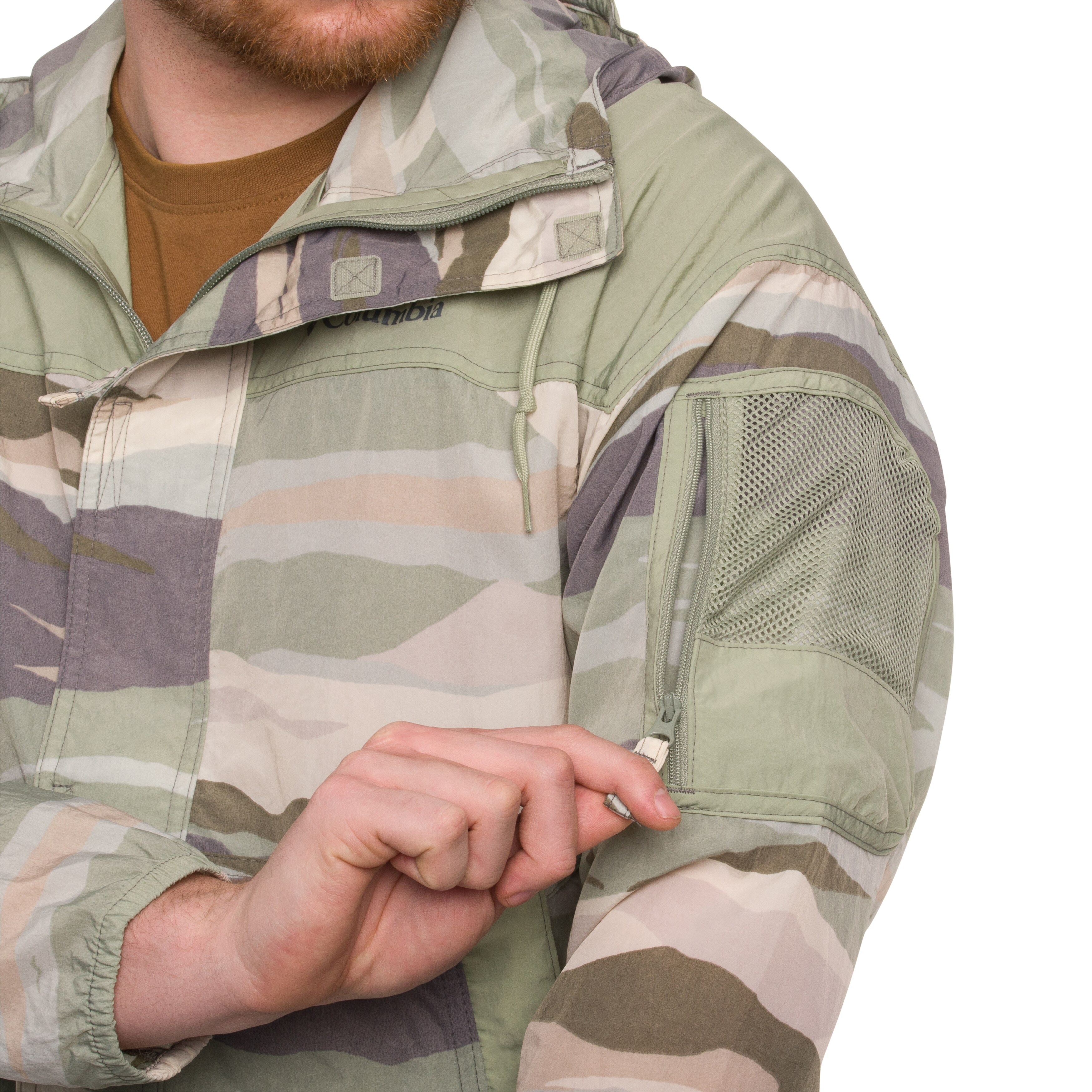 Columbia Challenger II Printed Windbreaker Jacket - Safari Roque Valley/Safari