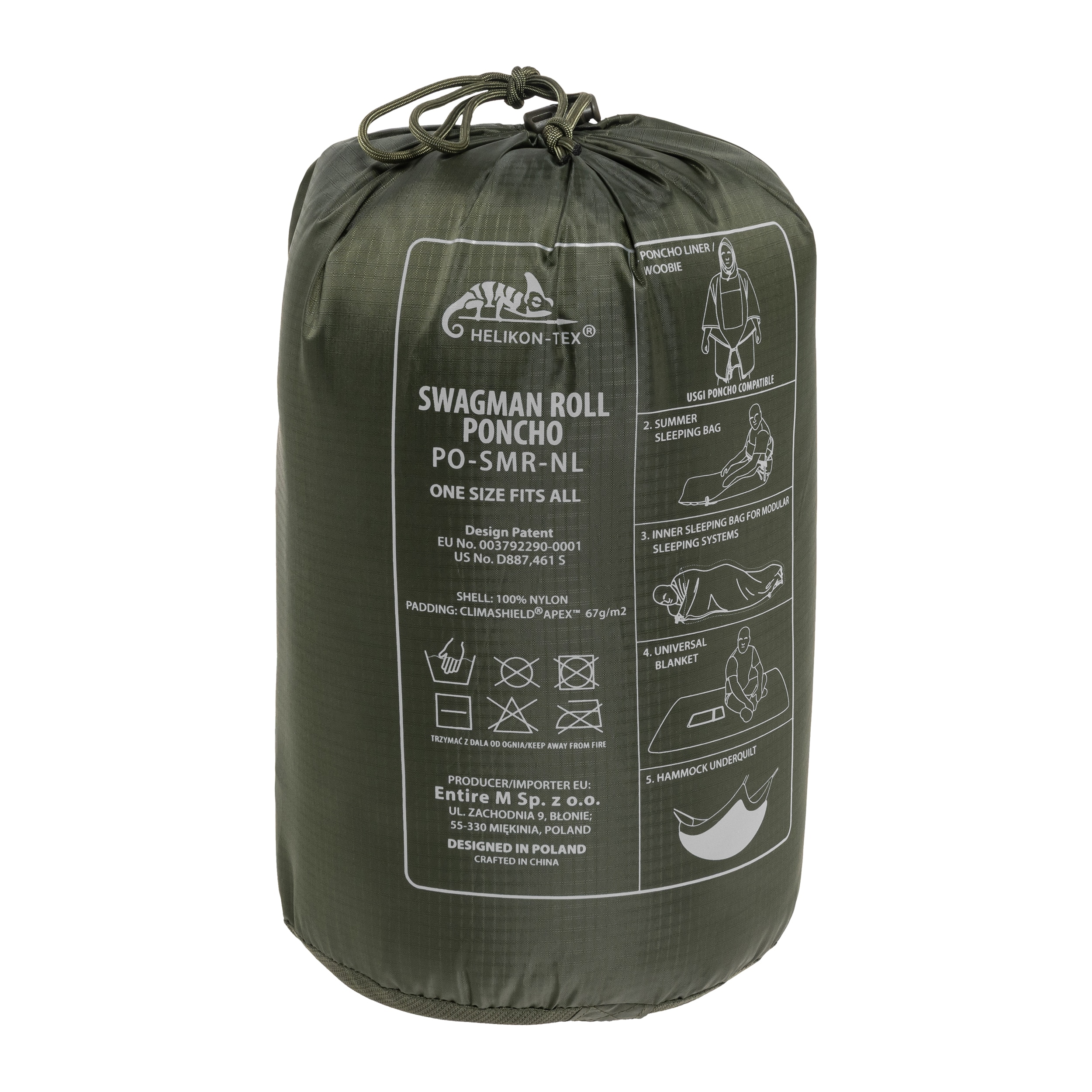 Helikon Swagman Roll Climashield Apex Poncho with sleeping bag function - wz.93 Pantera PL Woodland