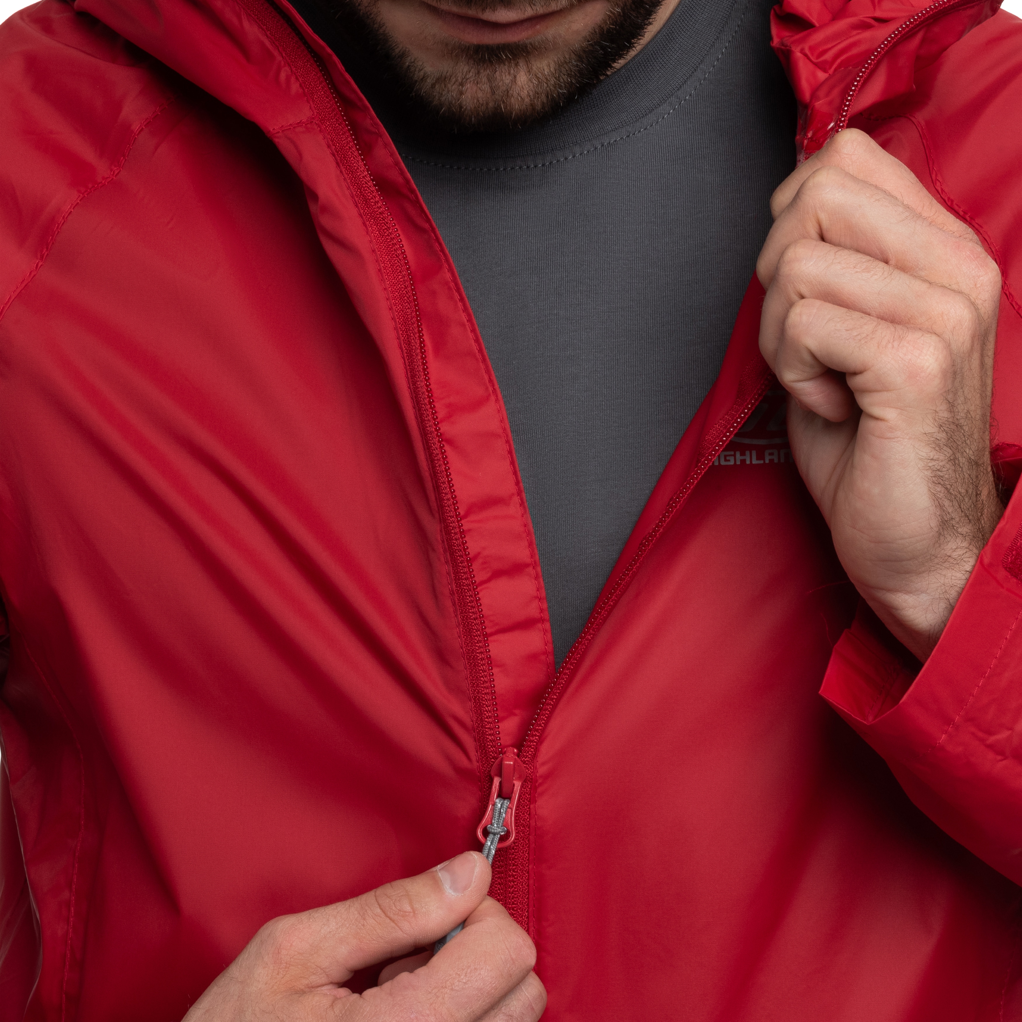 Highlander Outdoor Stow & Go Pack Away Jacket - Red
