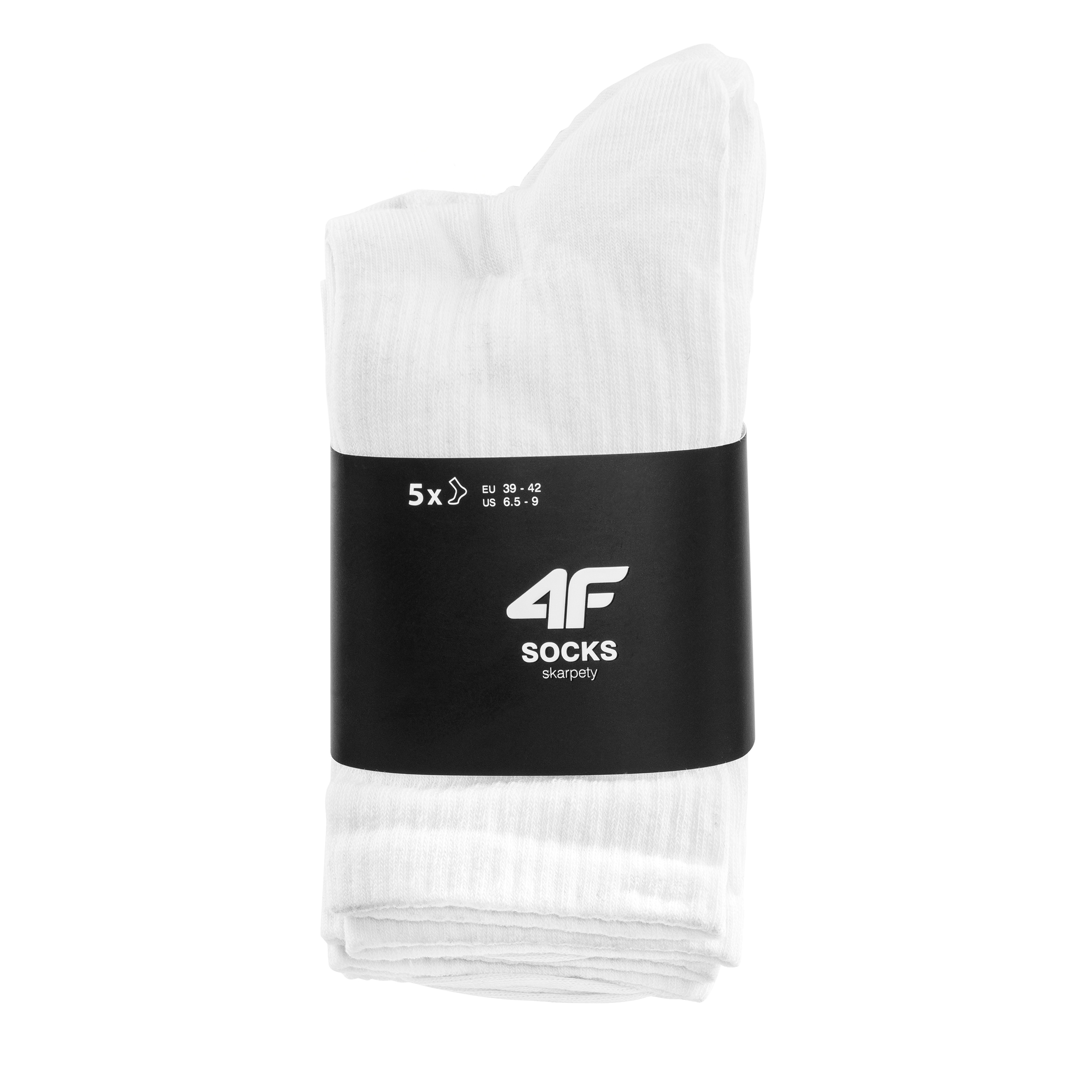 4F M481 Socks White - 5 pairs