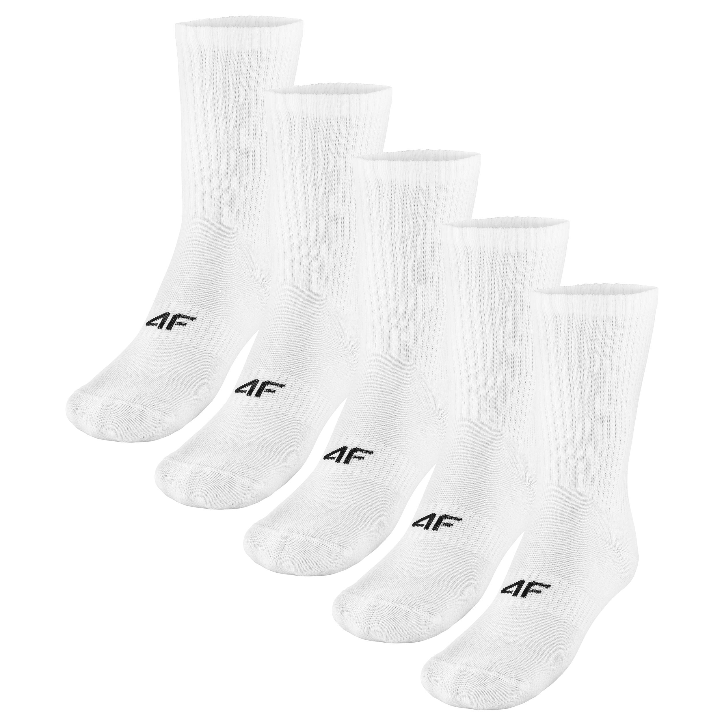 4F M481 Socks White - 5 pairs