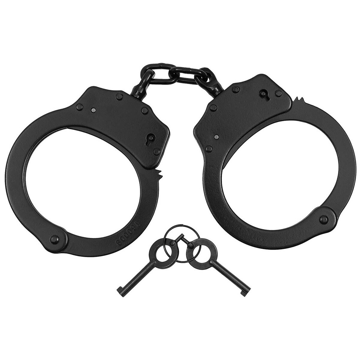 MFH Deluxe Steel Handcuffs - Black