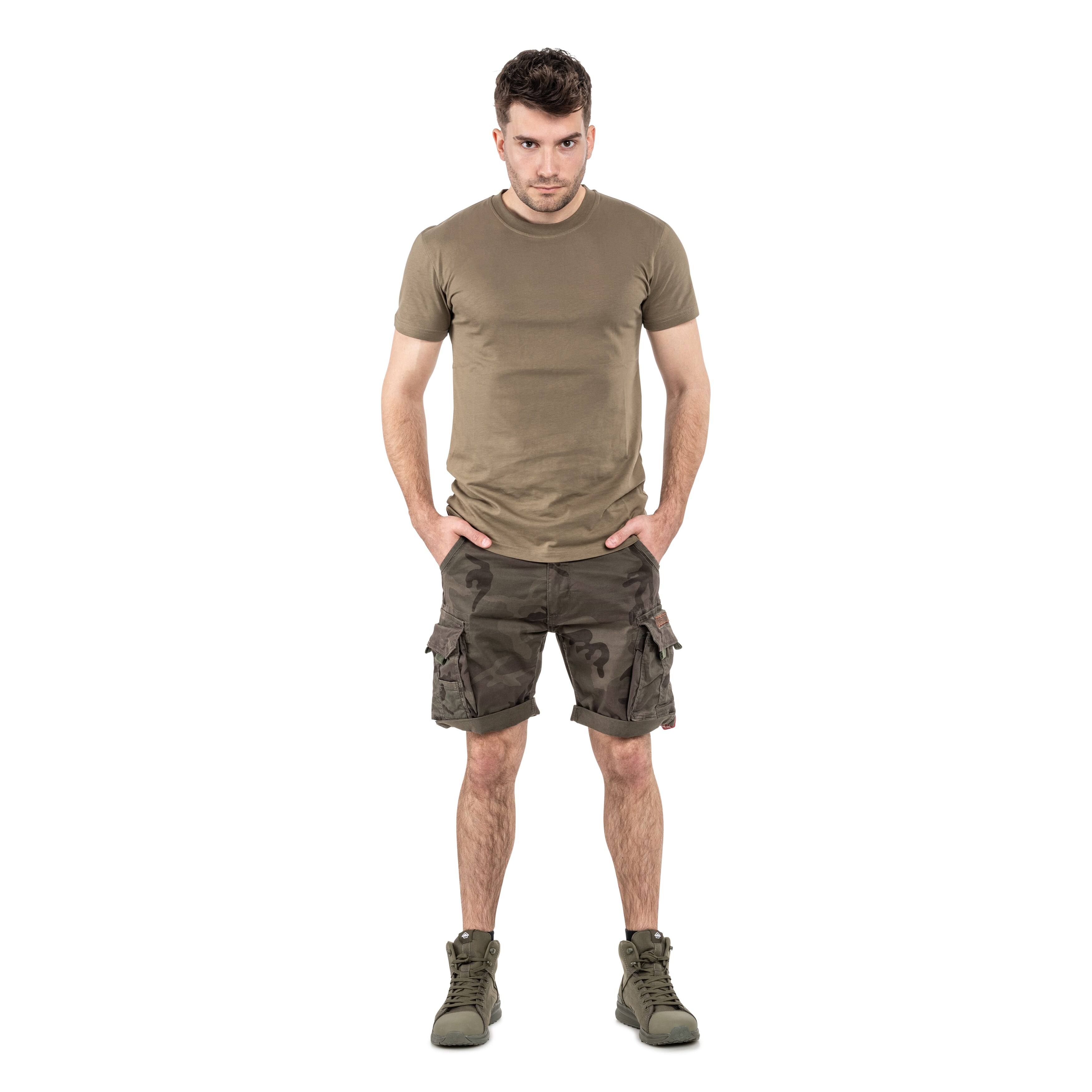 Alpha Industries Crew Short - Dark Olive Camo