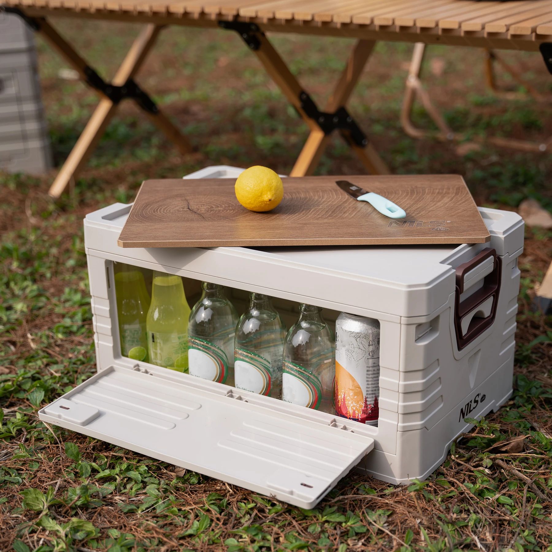 Nils Camp NCB4002 Transport Box 32 l with wooden top