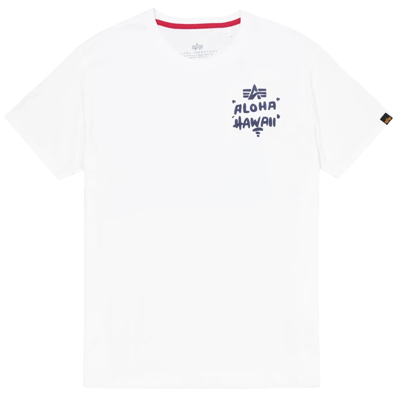 Alpha Industries Aloha Back Print T-Shirt - White