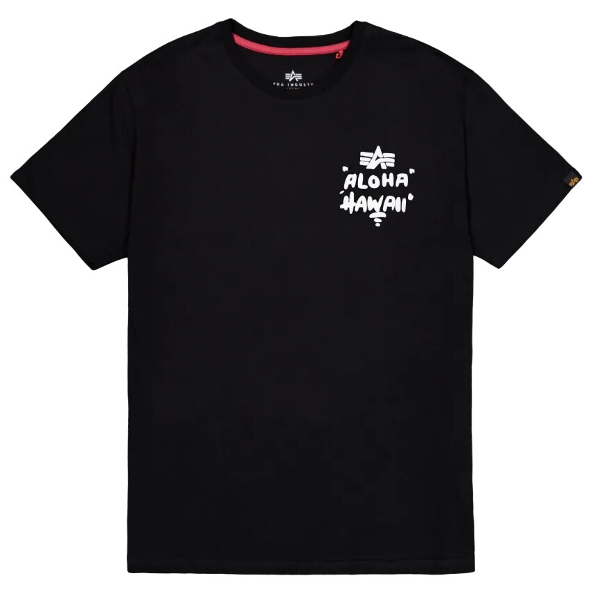 Alpha Industries Aloha Back Print T-Shirt - Black