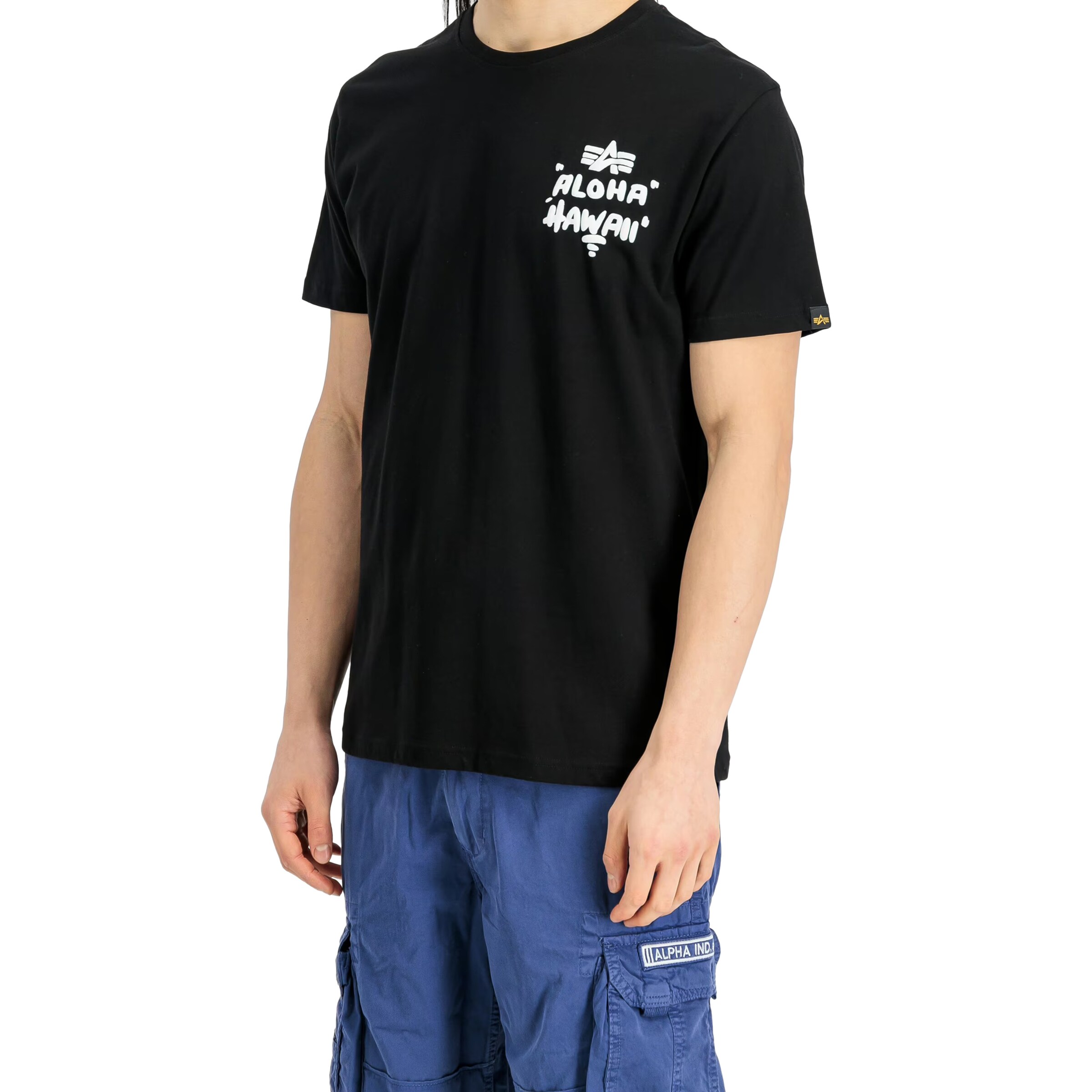 Alpha Industries Aloha Back Print T-Shirt - Black