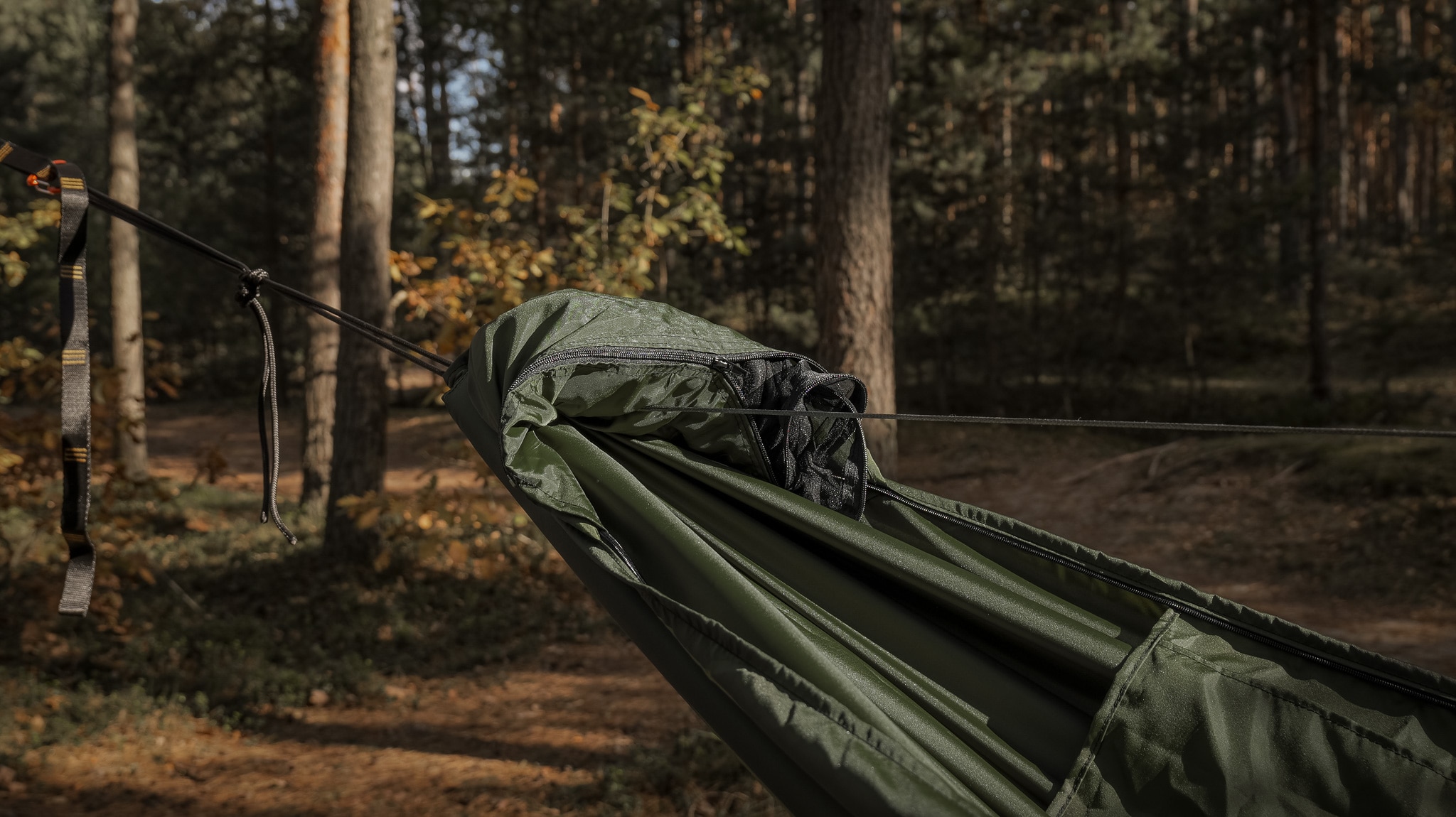 TigerWood Dragonfly V1 Pocket Hammock with mosquito net - Green