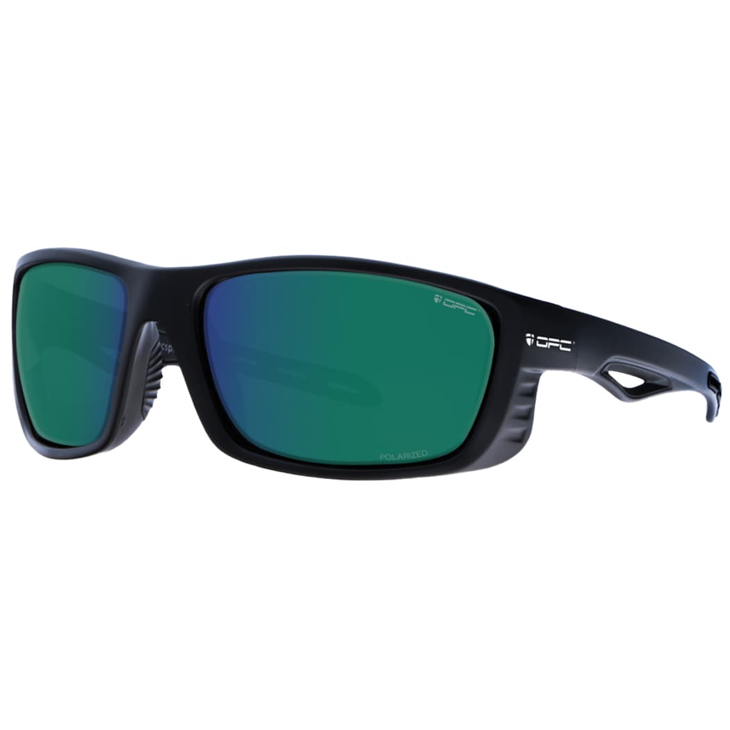 OPC Sport Everest Polarised Sunglasses Matt Black/Green Revo