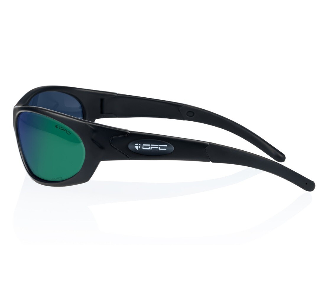 OPC Military Marines Polarized Sunglasses Black Matt Green Revo