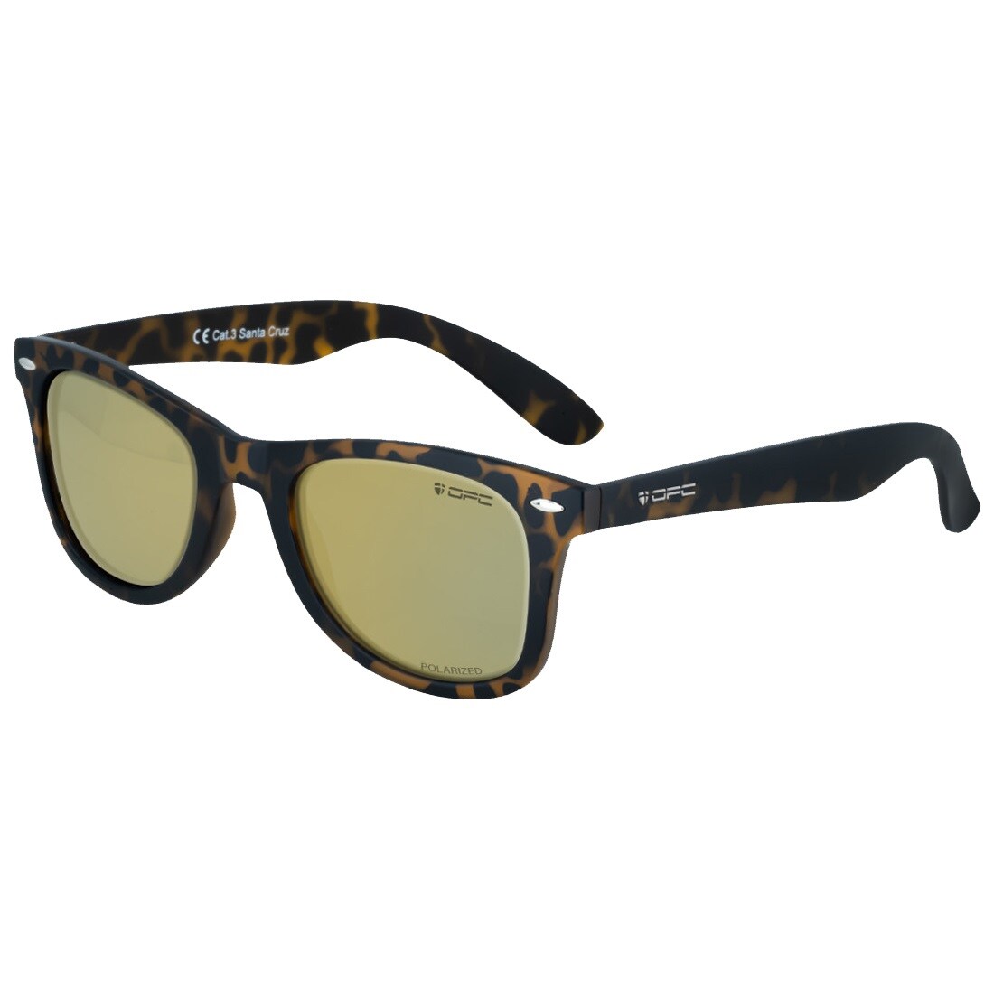OPC Lifestyle Santa Cruz Polarized Sunglasses Matt Demi/Gold Revo