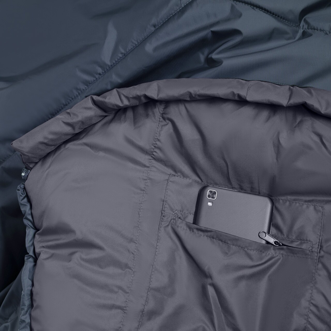 Alpinus Fiber Pro 1100 Left Sleeping Bag - Gray