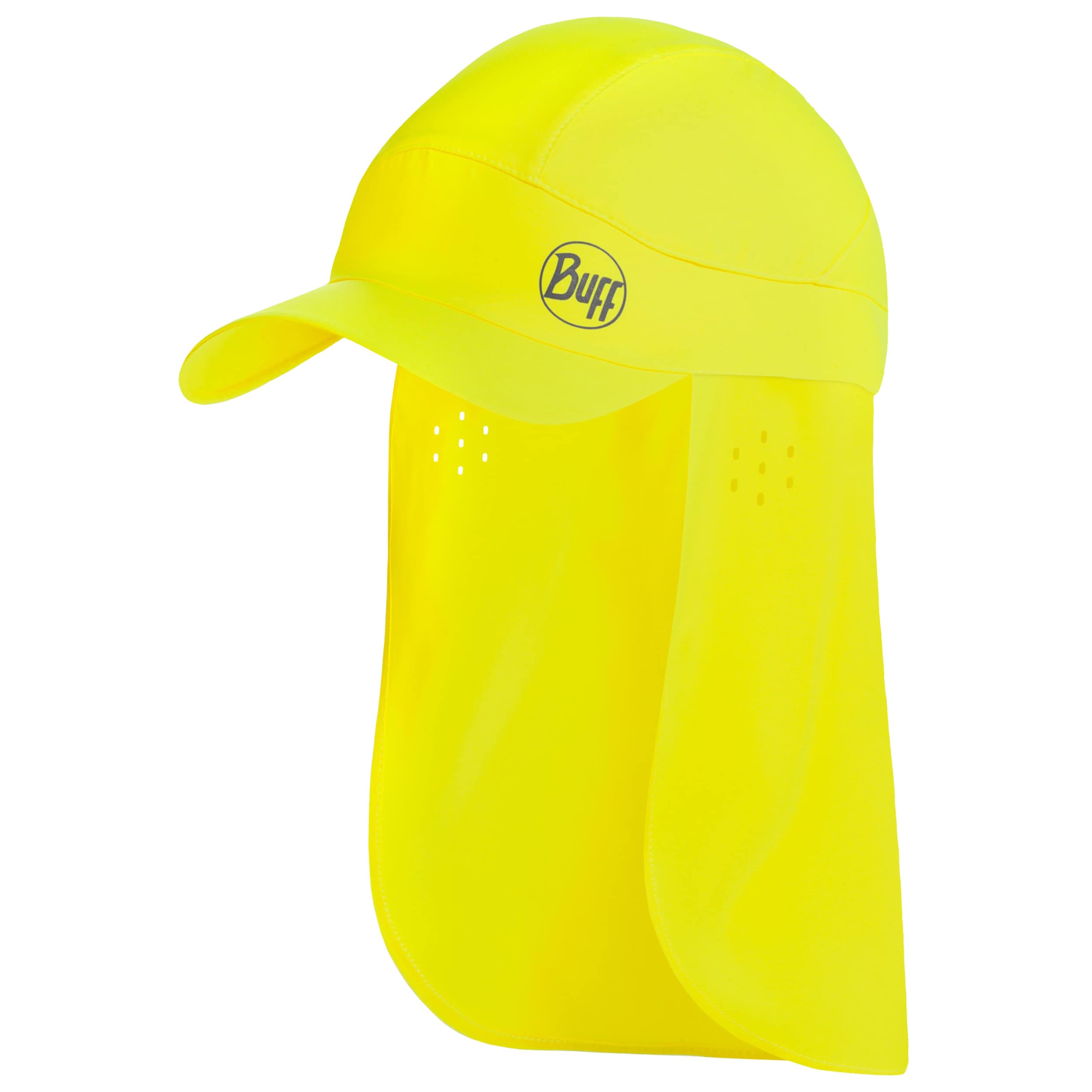 Buff Safety Pack Bimini Cap with neck protection - Solid Fluorescent Yellow