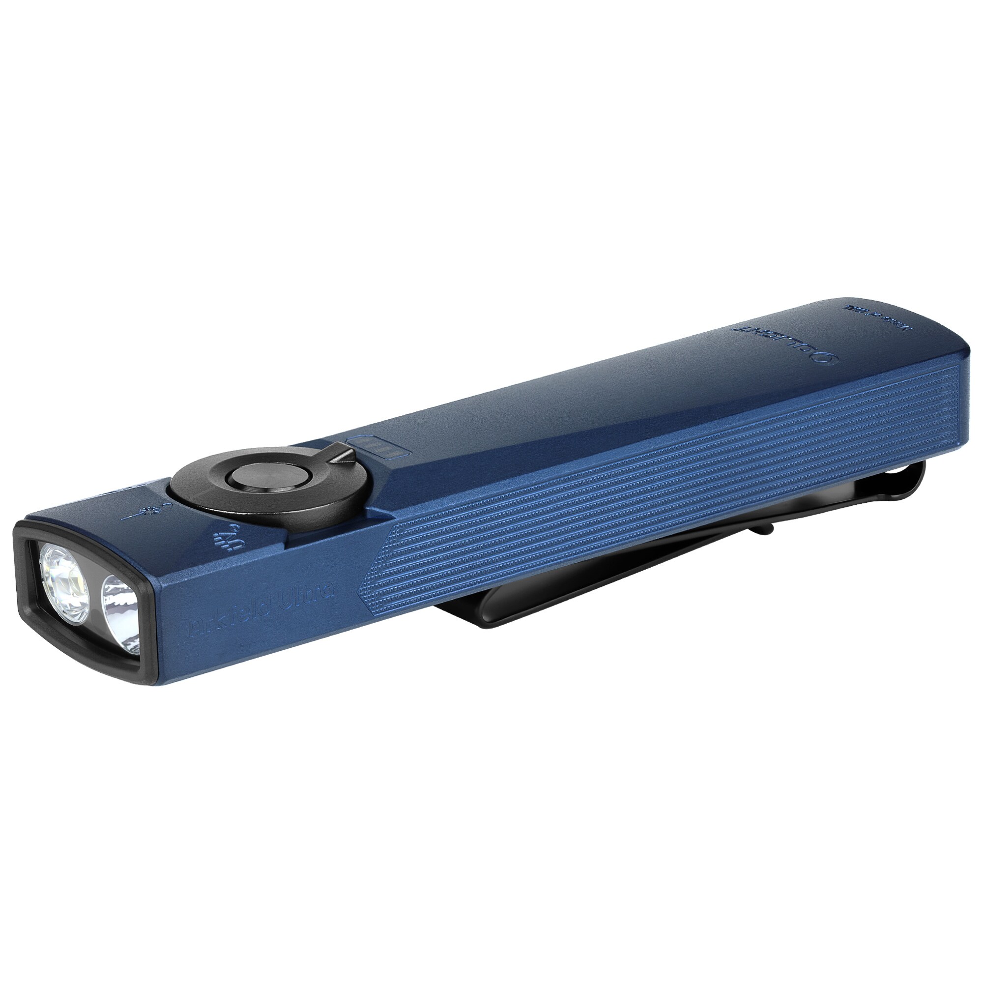 Olight Arkfeld Ultra UV Cool White Navy Blue Flashlight with Laser Pointer - 1400 lumens