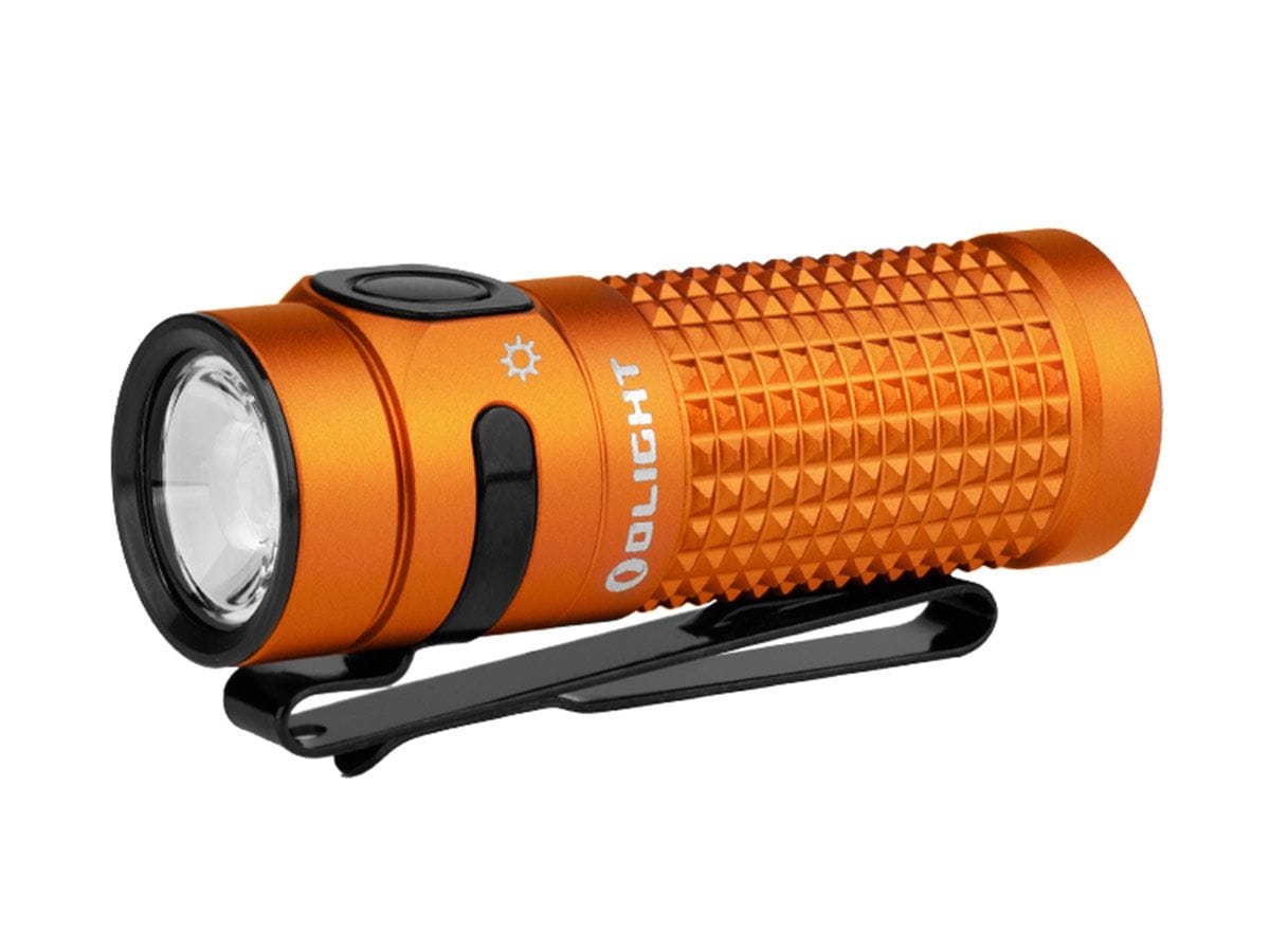 Olight Baton 4 Premium Edition Flashlight with Wireless Charging Case Orange - 1300 lumens