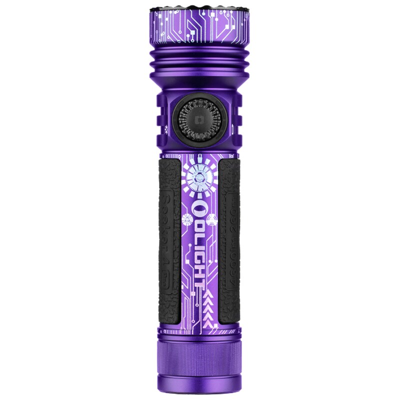 Olight Seeker 4 Pro Cool White Cyber Violet Tactical Search Flashlight - 4600 lumens
