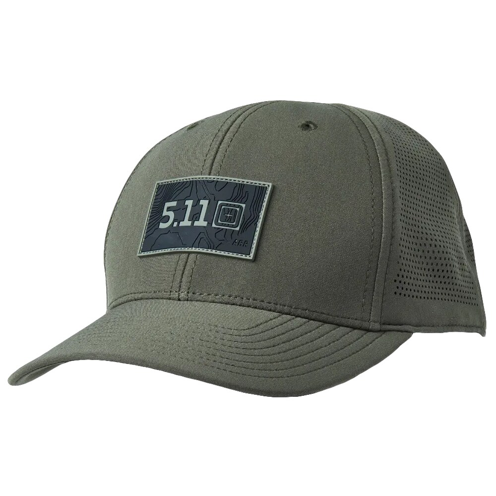 5.11 Topo Box Vent-Tac Baseball Cap - Ranger Green