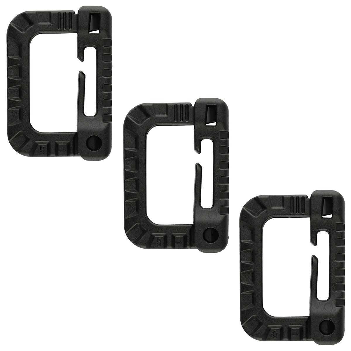 M-Tac D-ring Carabiner Black - 3 pcs.