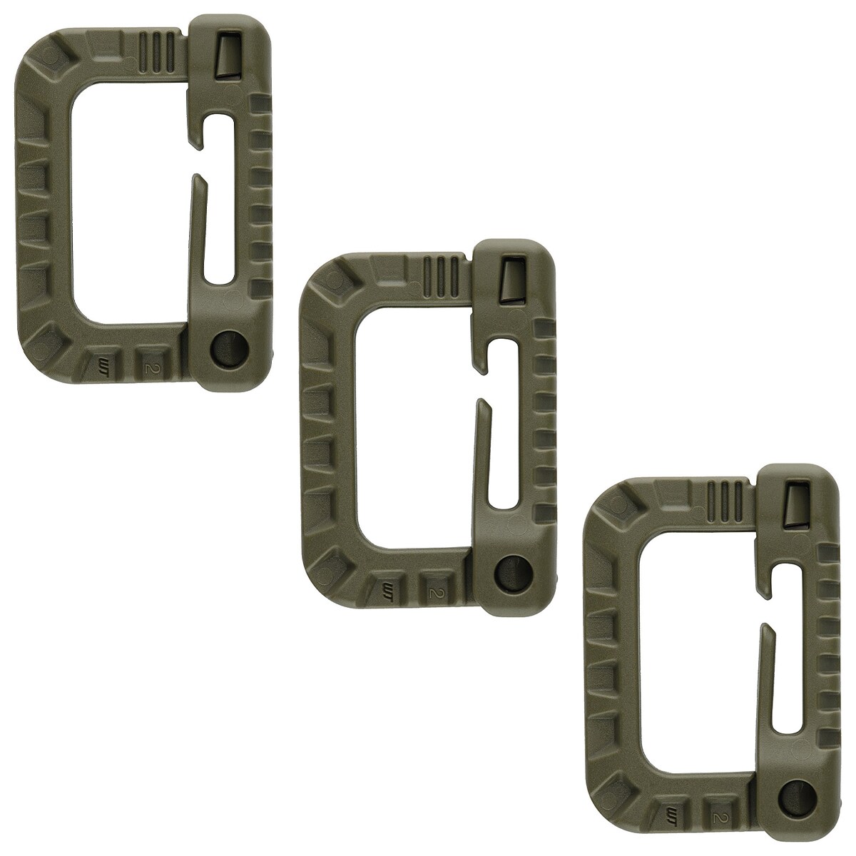 M-Tac D-ring Carabiner OD Green - 3 pcs.