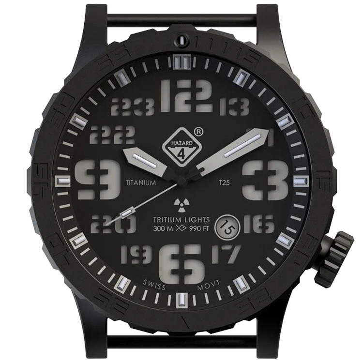 Hazard 4 Heavy Water Diver Nightwatch B Watch - Black