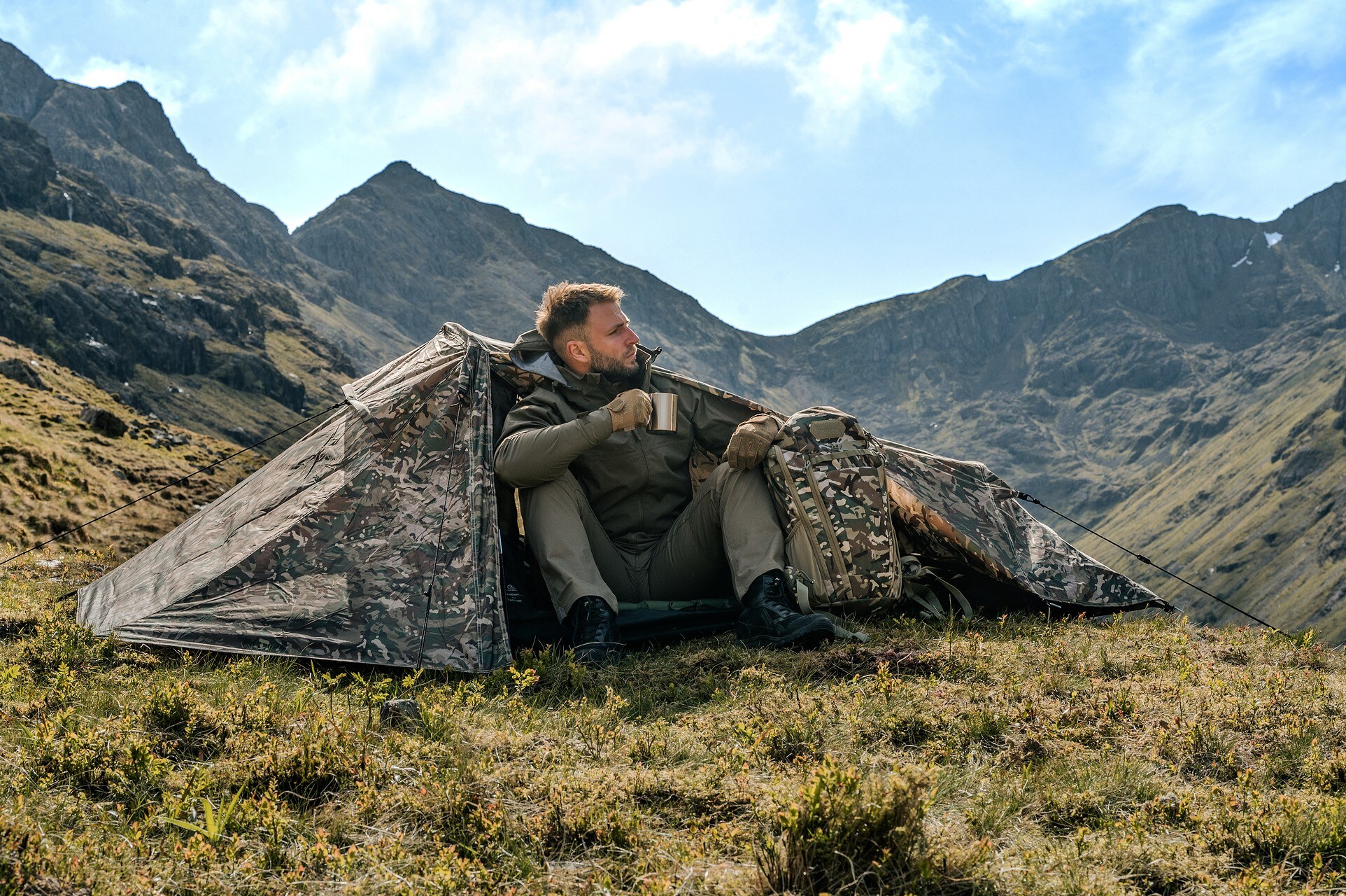 Highlander Forces Blackthorn Gen. 2 1-person tent - Arid MC Camo