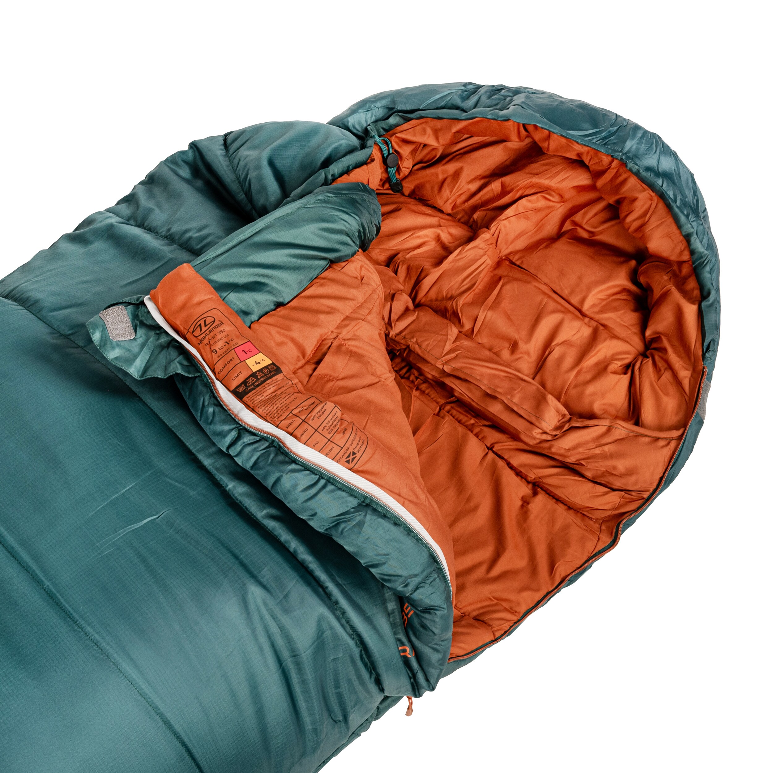 Highlander Outdoor Rayet 350 Sleeping Bag - Pine Green