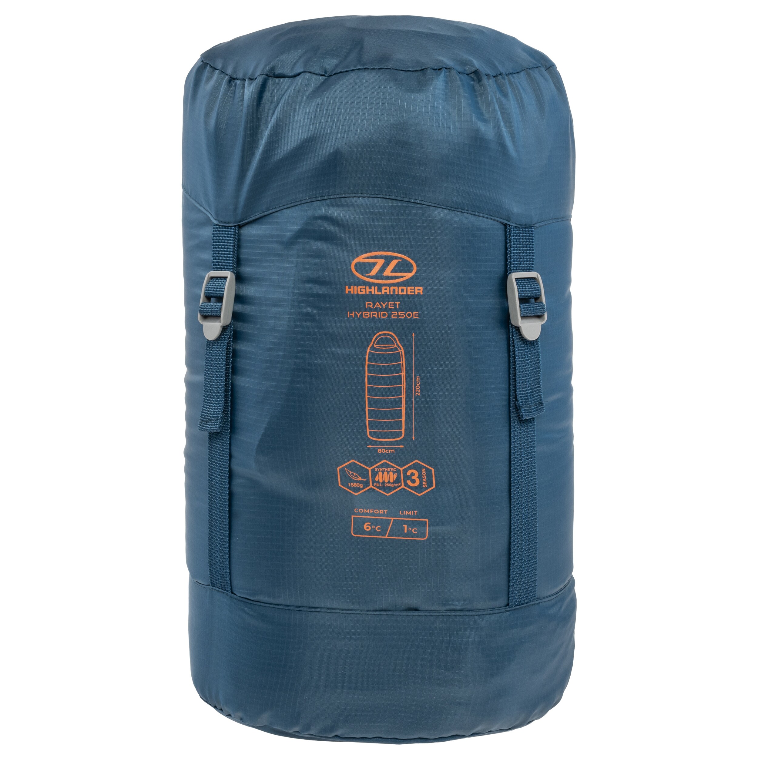 Highlander Outdoor Rayet Hybrid 250 Sleeping Bag - Deep Blue