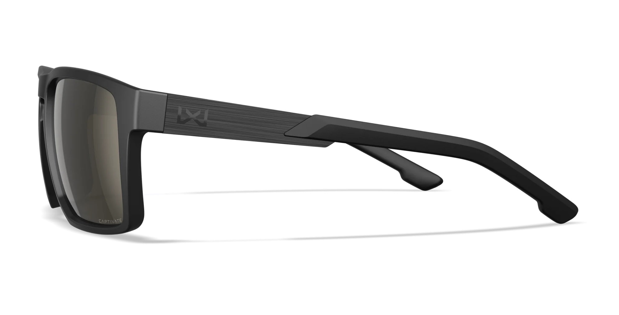 Wiley X Apex Tactical Glasses - Captivate Polarized Tungsten Mirror/Matte Black