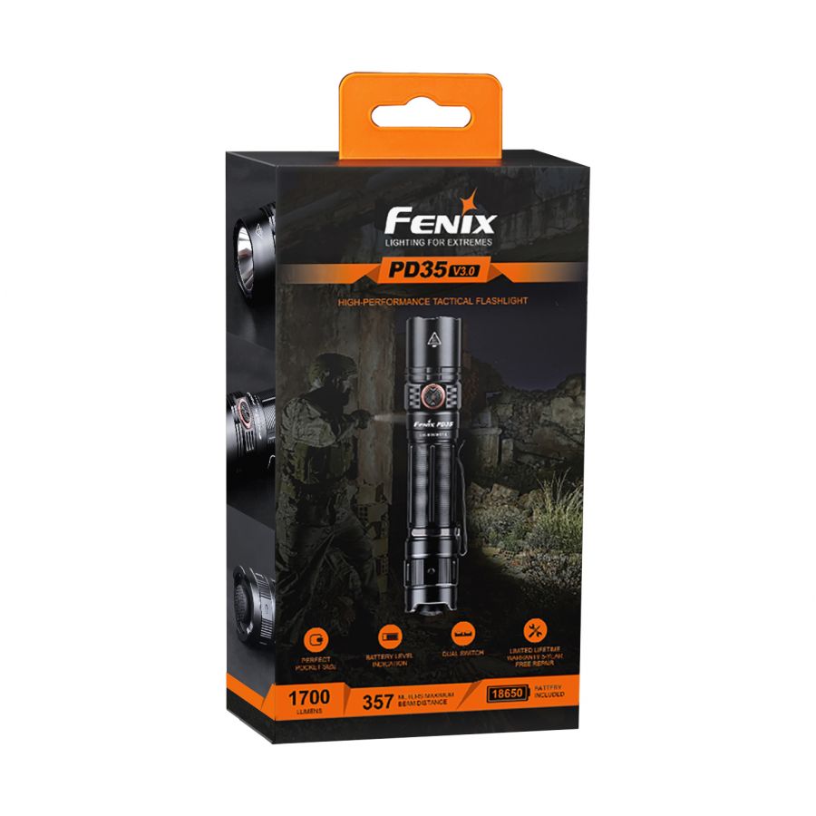 Fenix PD35 V3.0 Black Flashlight - 1700 lumens