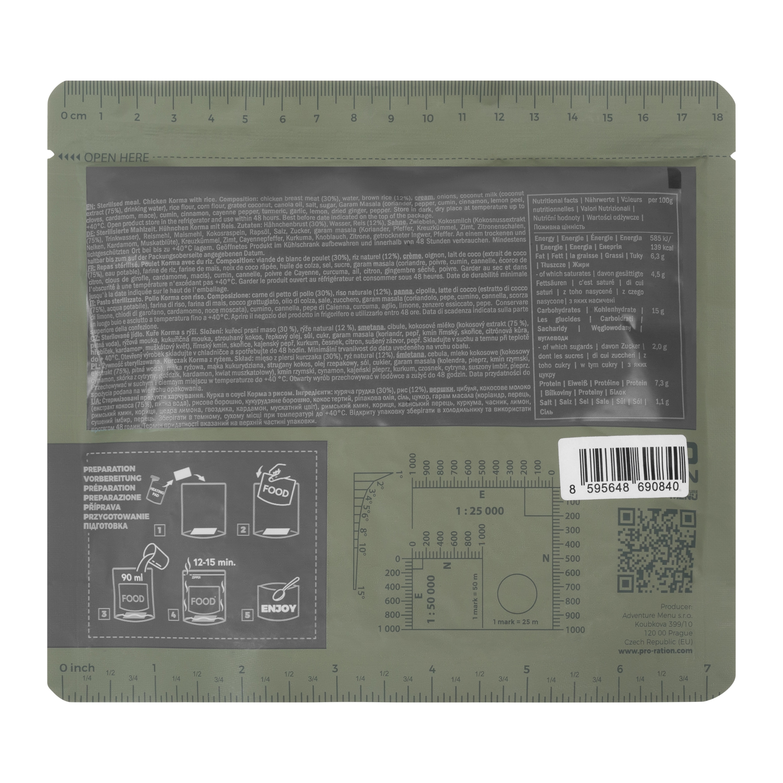 Pro Ration Ready-to-eat meal chicken korma with rice 400 g