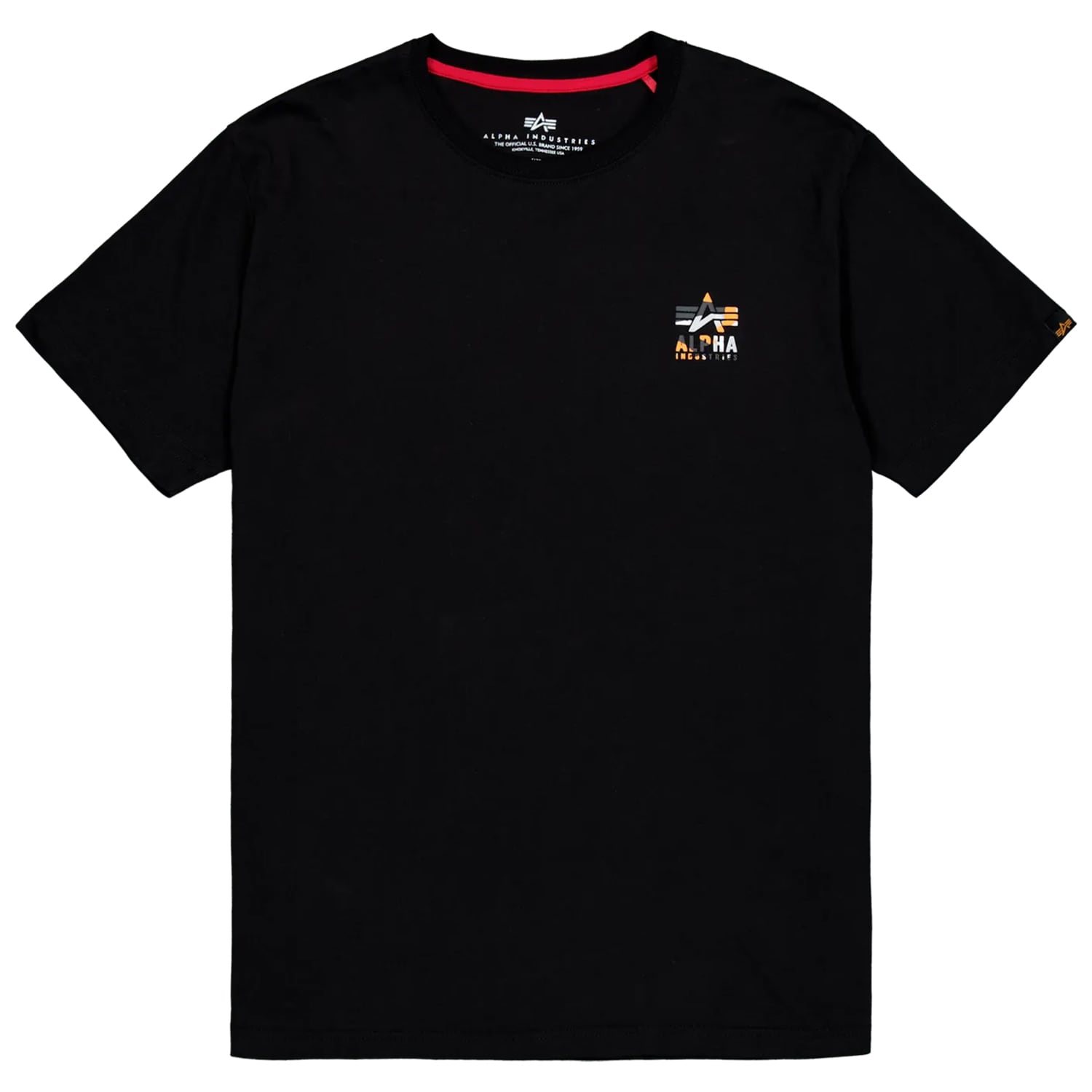 Alpha Industries Camo Logo Puff Print Back T-Shirt - Black