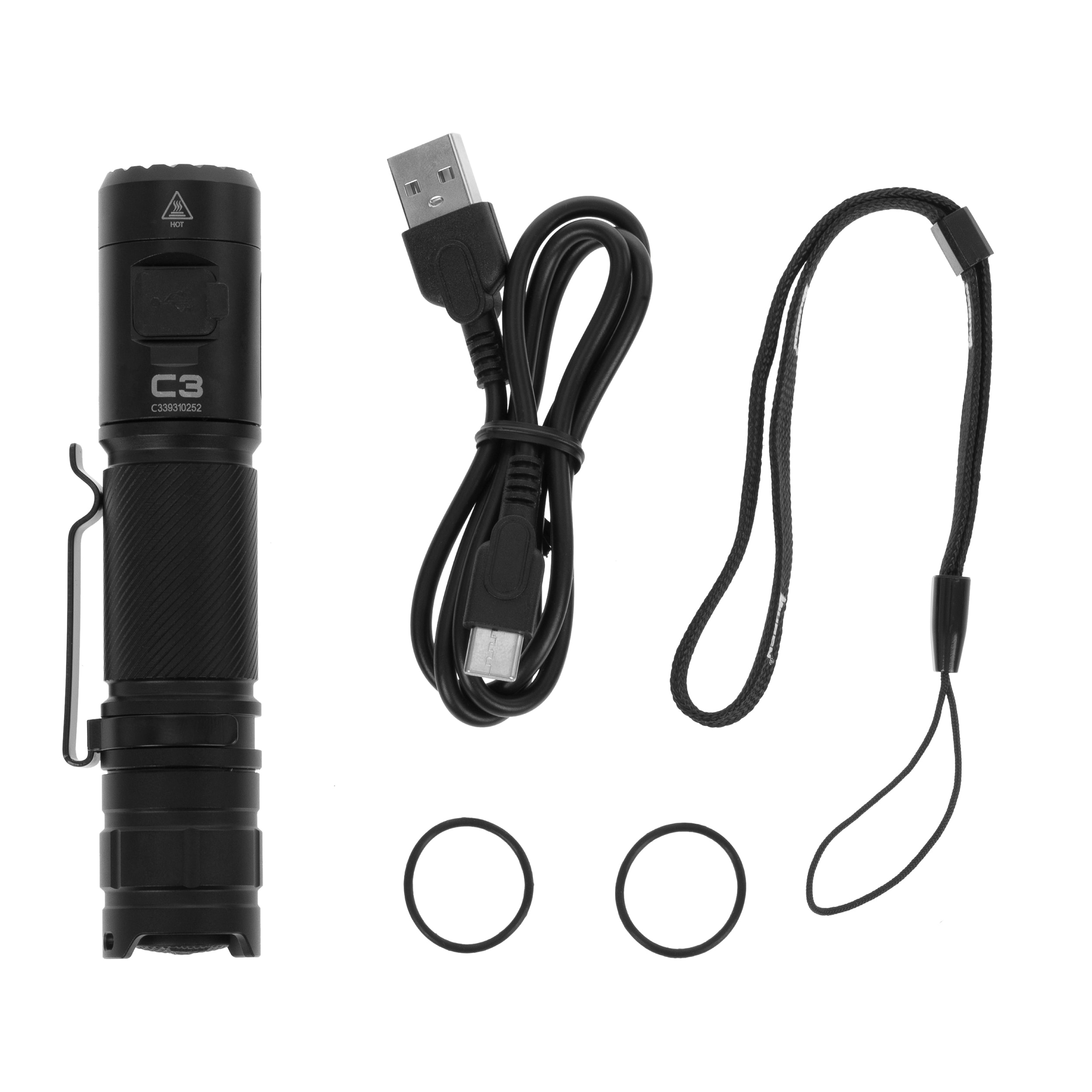 Wuben C3 Black Flashlight - 1200 lumens