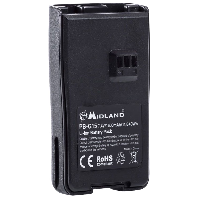 Midland 1600 mAh Battery for G15/G18 Radiotelephones