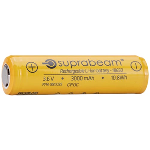 Suprabeam Li-Ion 18650 3000 mAh 3.6 V Battery for Q5xr/Q5xrs Flashlights