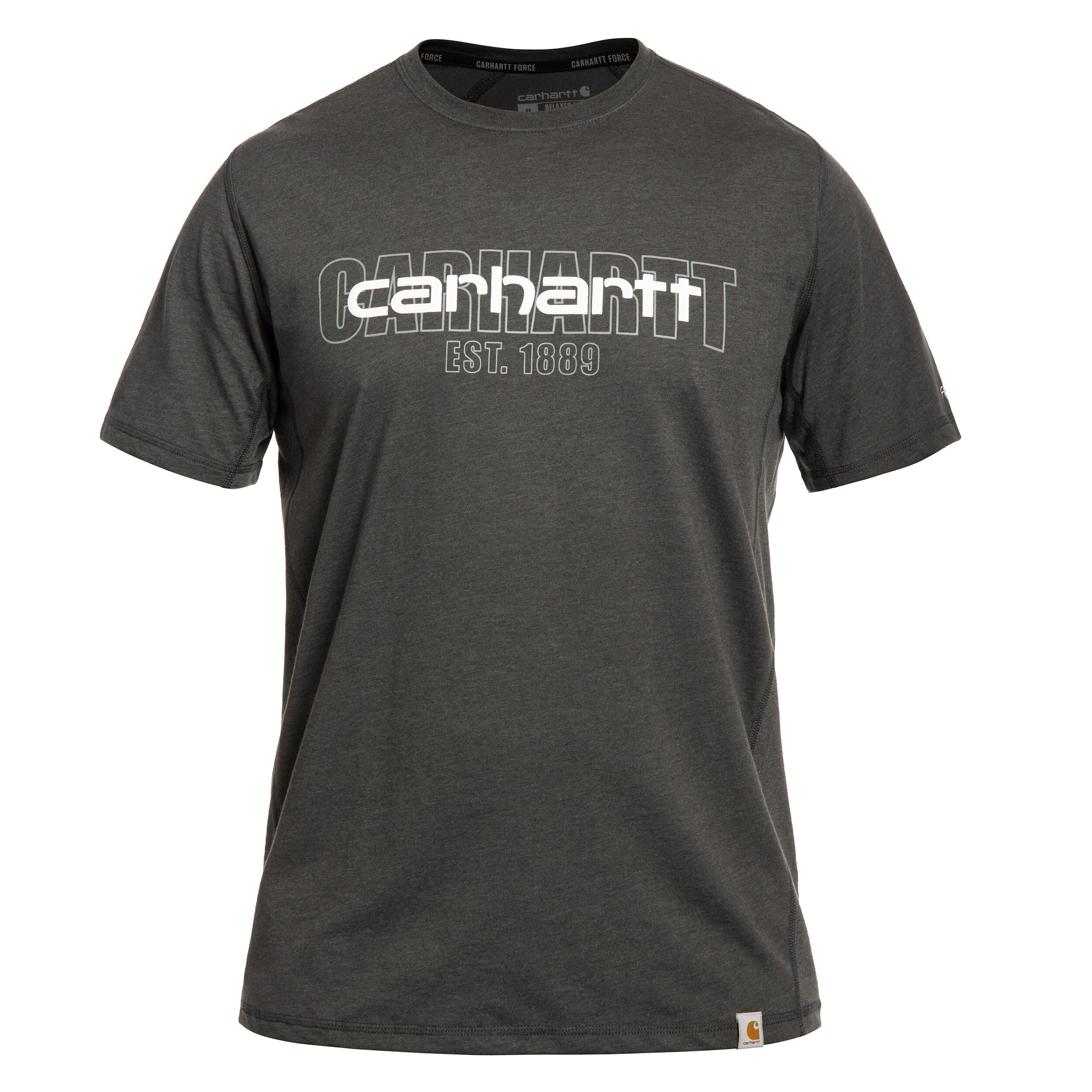 Carhartt Force Midweight S/S Logo Graphic T-Shirt - Carbon Heather