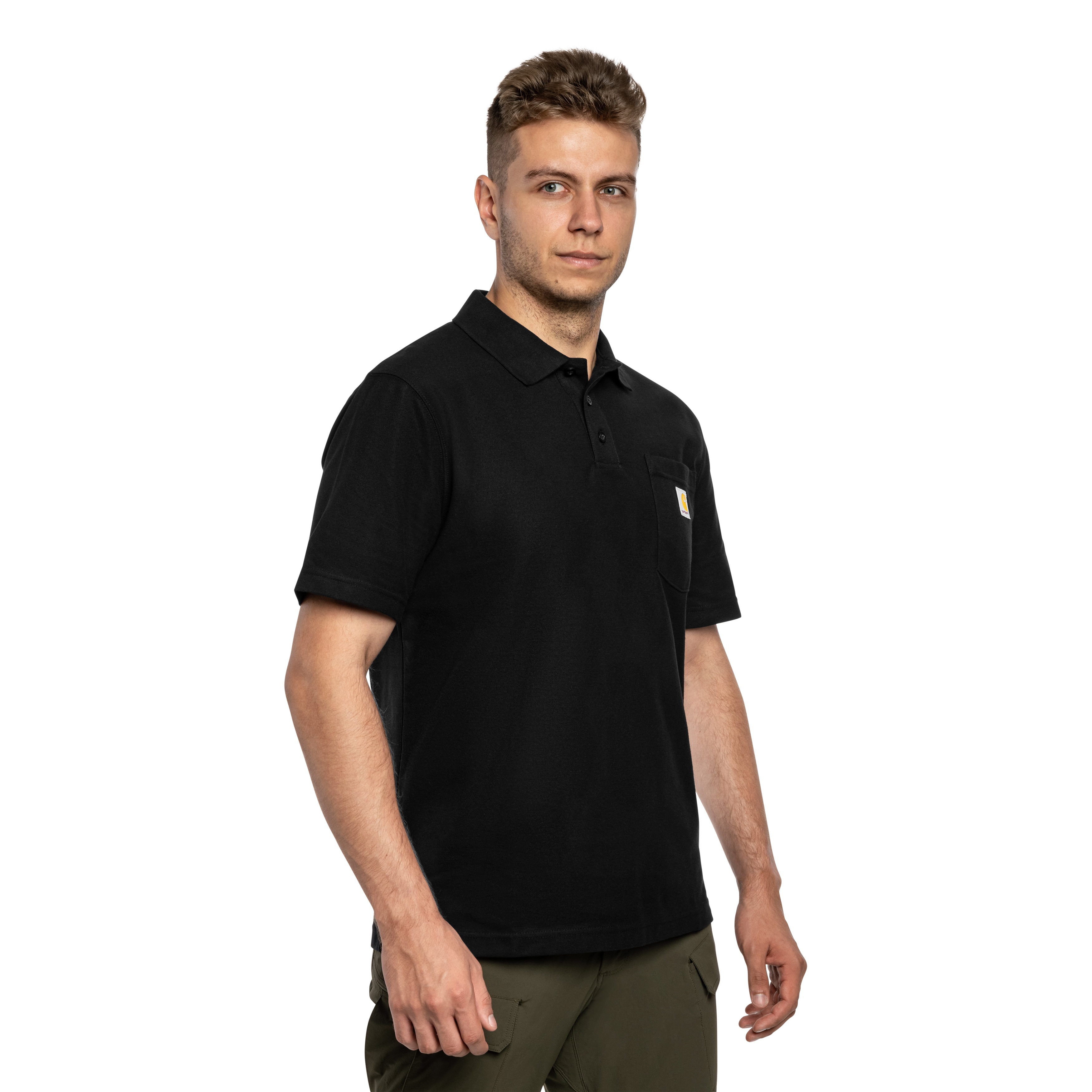 Carhartt Midweight Short Sleeve Polo Shirt - Black