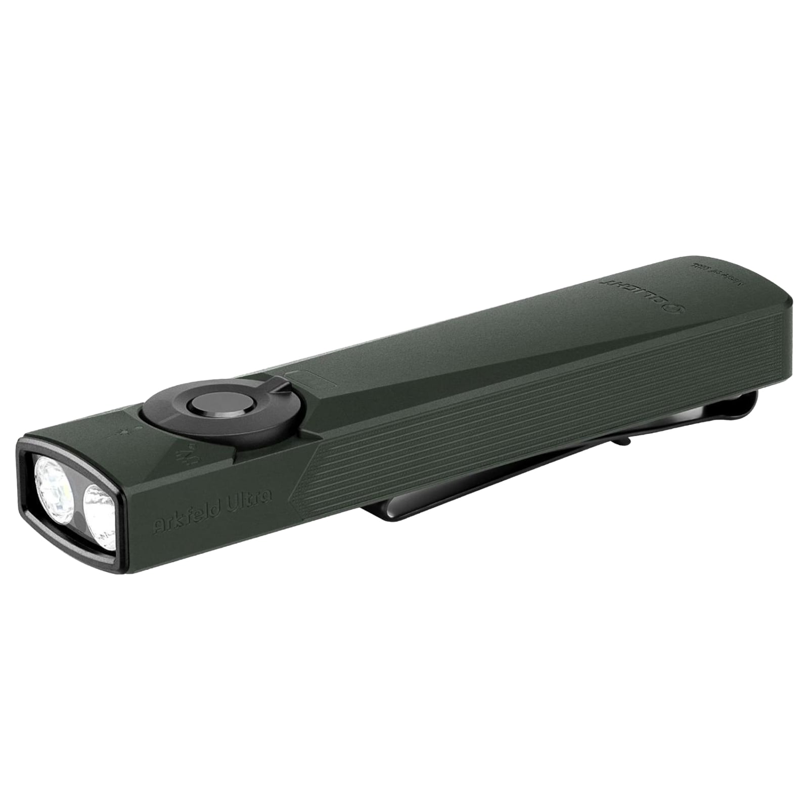 Olight Arkfeld Ultra UV Cool White Olive Grey Flashlight with Laser Pointer - 1400 lumens