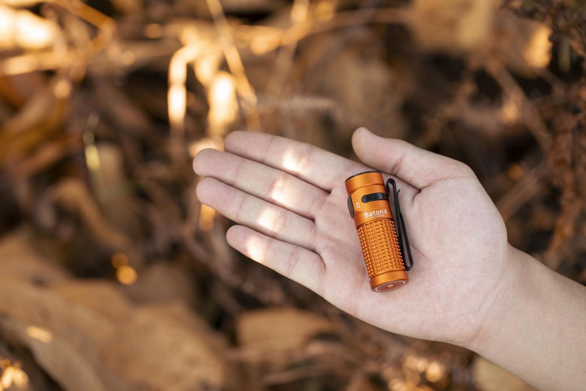 Olight Baton 4 Orange Rechargeable Flashlight - 1300 lumens