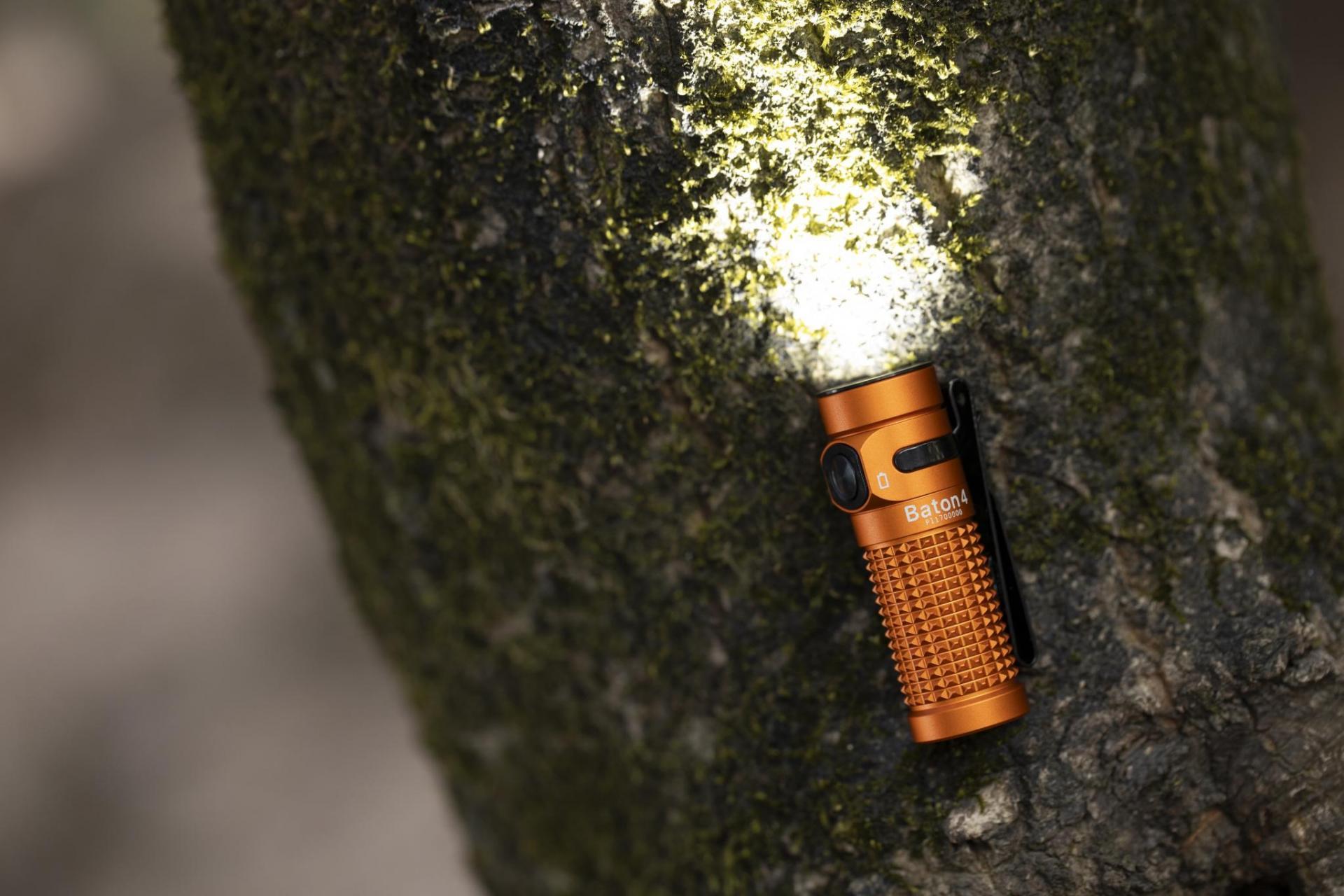 Olight Baton 4 Orange Rechargeable Flashlight - 1300 lumens