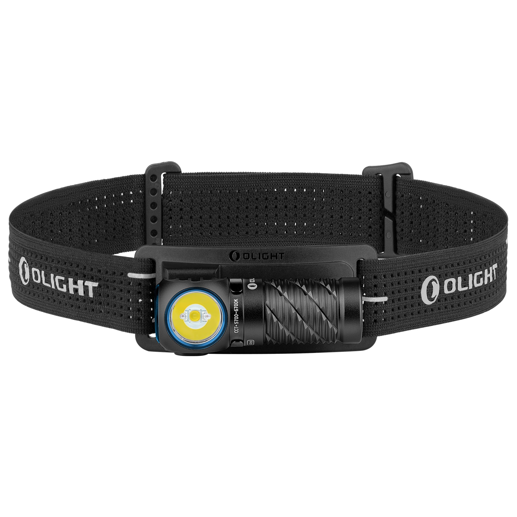 Olight Perun 3 Mini Cool White Black Headlamp and Angled Flashlight with Headband - 1250 lumens