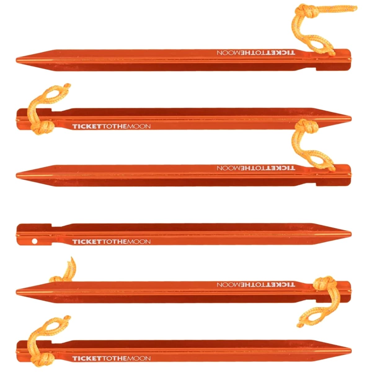 Ticket To The Moon Aluminum Pegs orange 18 cm - 6 pcs.
